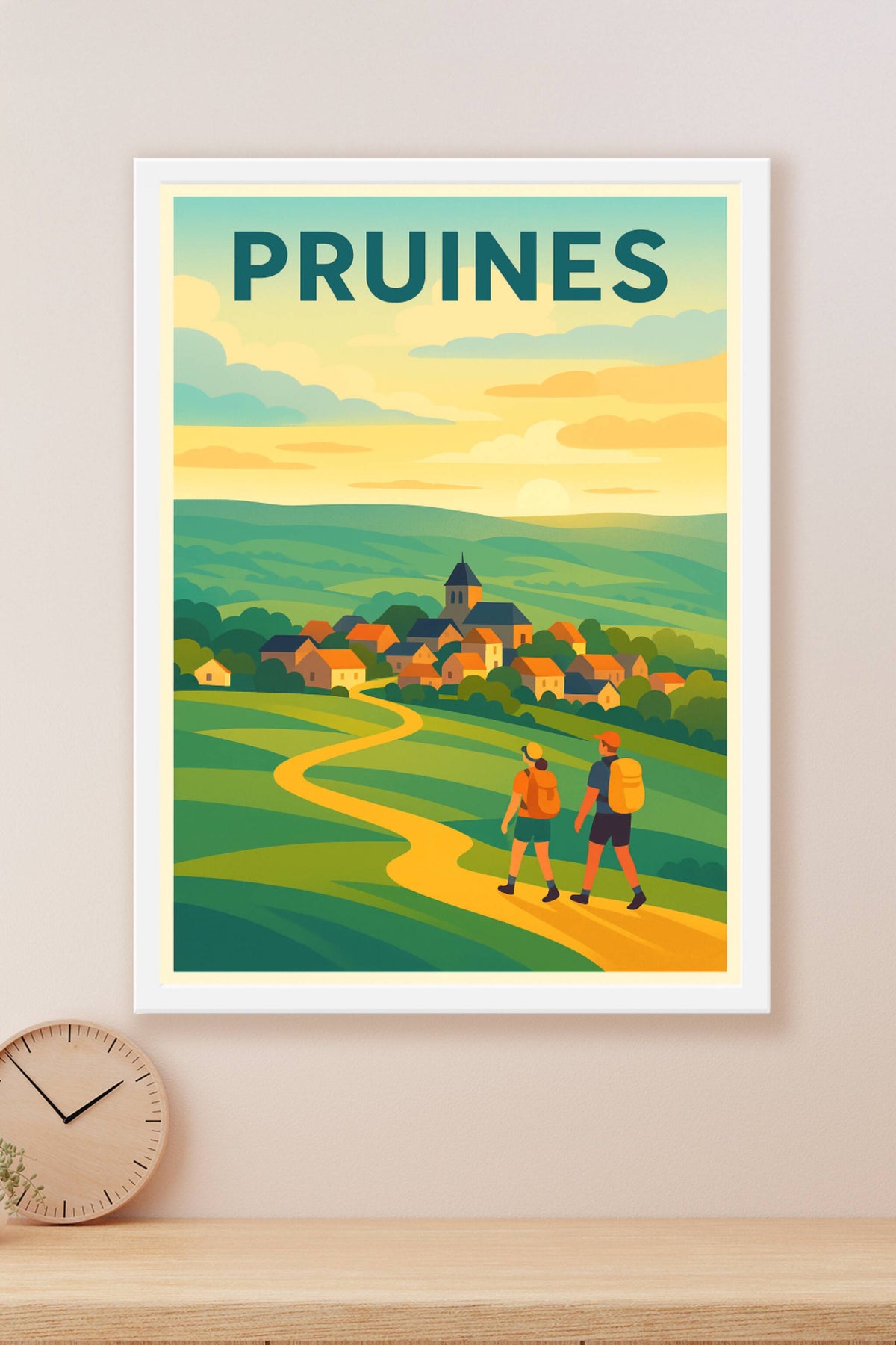 Affiche Pruines — Une escapade bucolique au cœur de la nature · poster d'art de Pruines