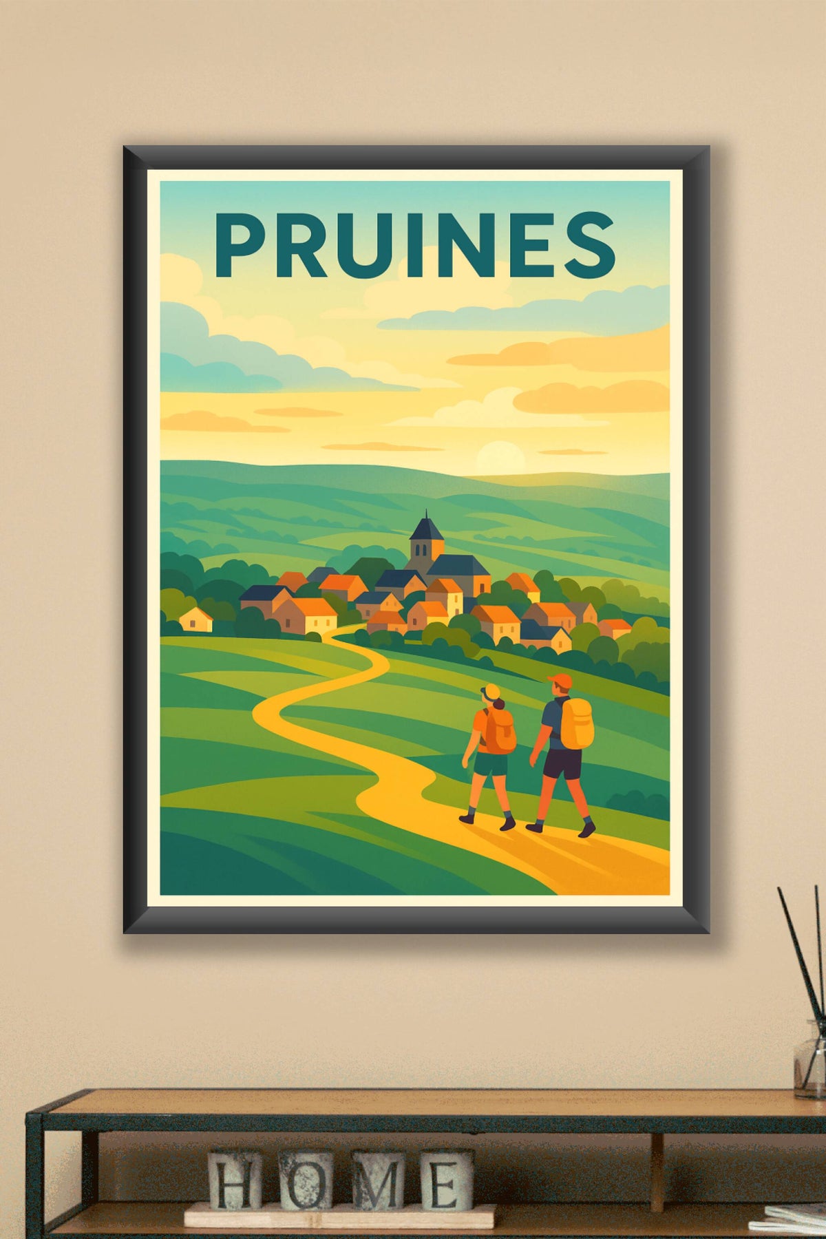 Affiche Pruines — Une escapade bucolique au cœur de la nature · poster d'art de Pruines