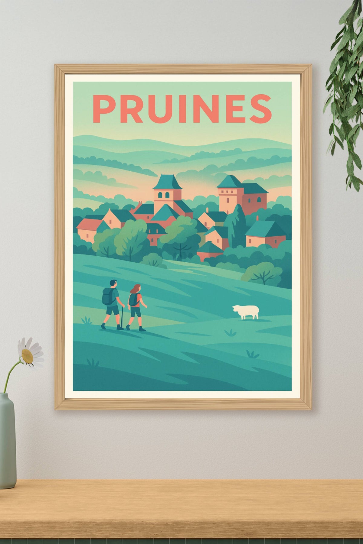 Affiche Pruines — Douceur et sérénité au cœur de la nature · poster d'art de Pruines