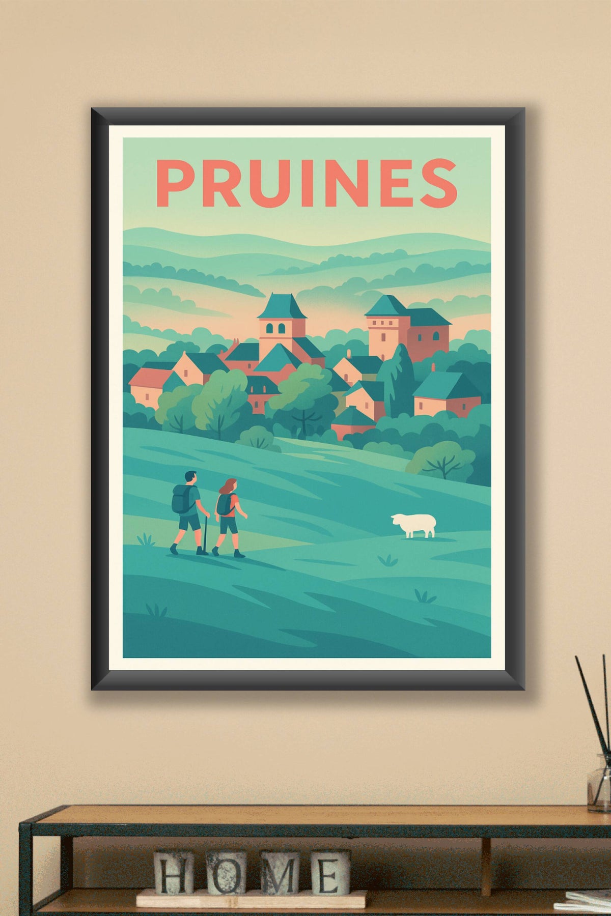 Affiche Pruines — Douceur et sérénité au cœur de la nature · poster d'art de Pruines