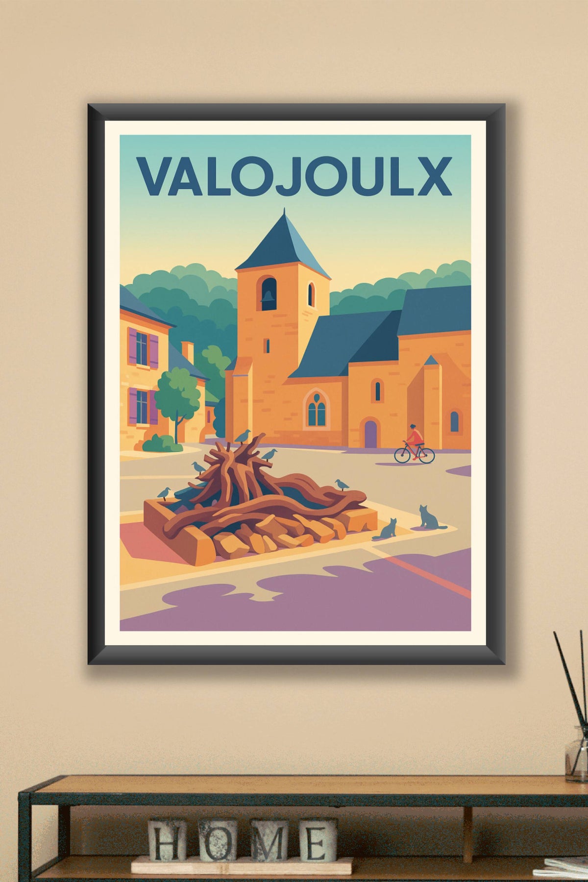Affiche Valojoulx — Charme et sérénité en Dordogne · poster d'art de Valojoulx