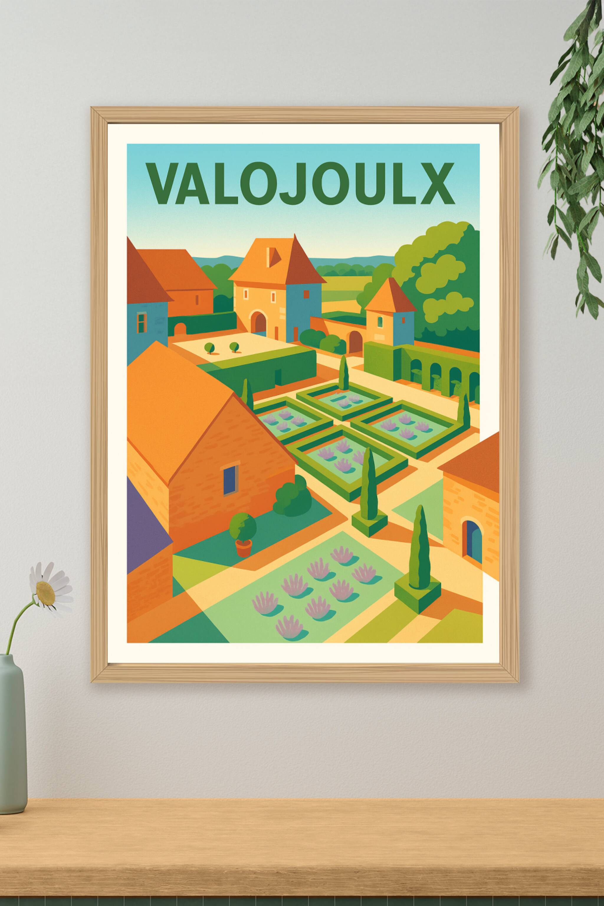 Affiche de Valojoulx - L'élégance d'un jardin à la française