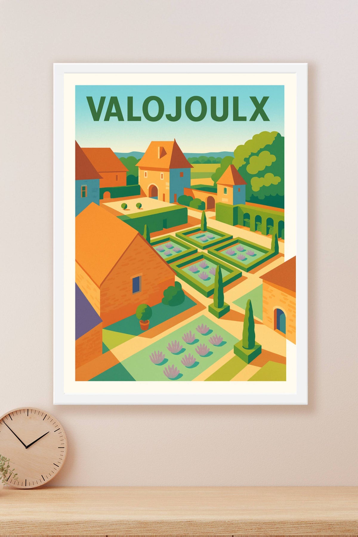 Affiche Valojoulx — L'élégance d'un jardin à la française · poster d'art de Valojoulx