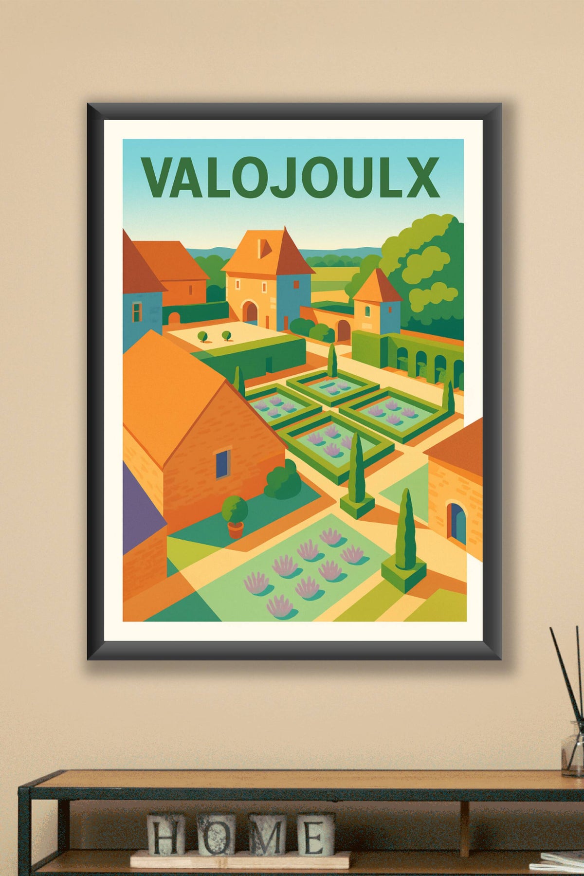 Affiche Valojoulx — L'élégance d'un jardin à la française · poster d'art de Valojoulx