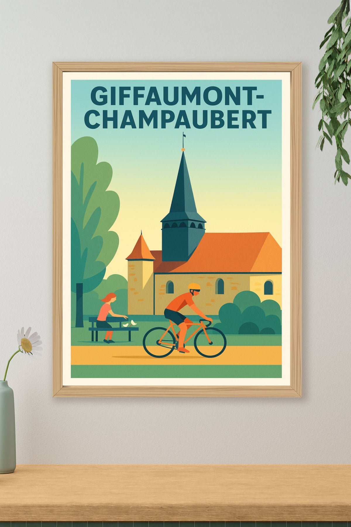 Affiche Giffaumont-Champaubert — L'élégance champêtre à votre portée · poster d'art de Giffaumont-Champaubert