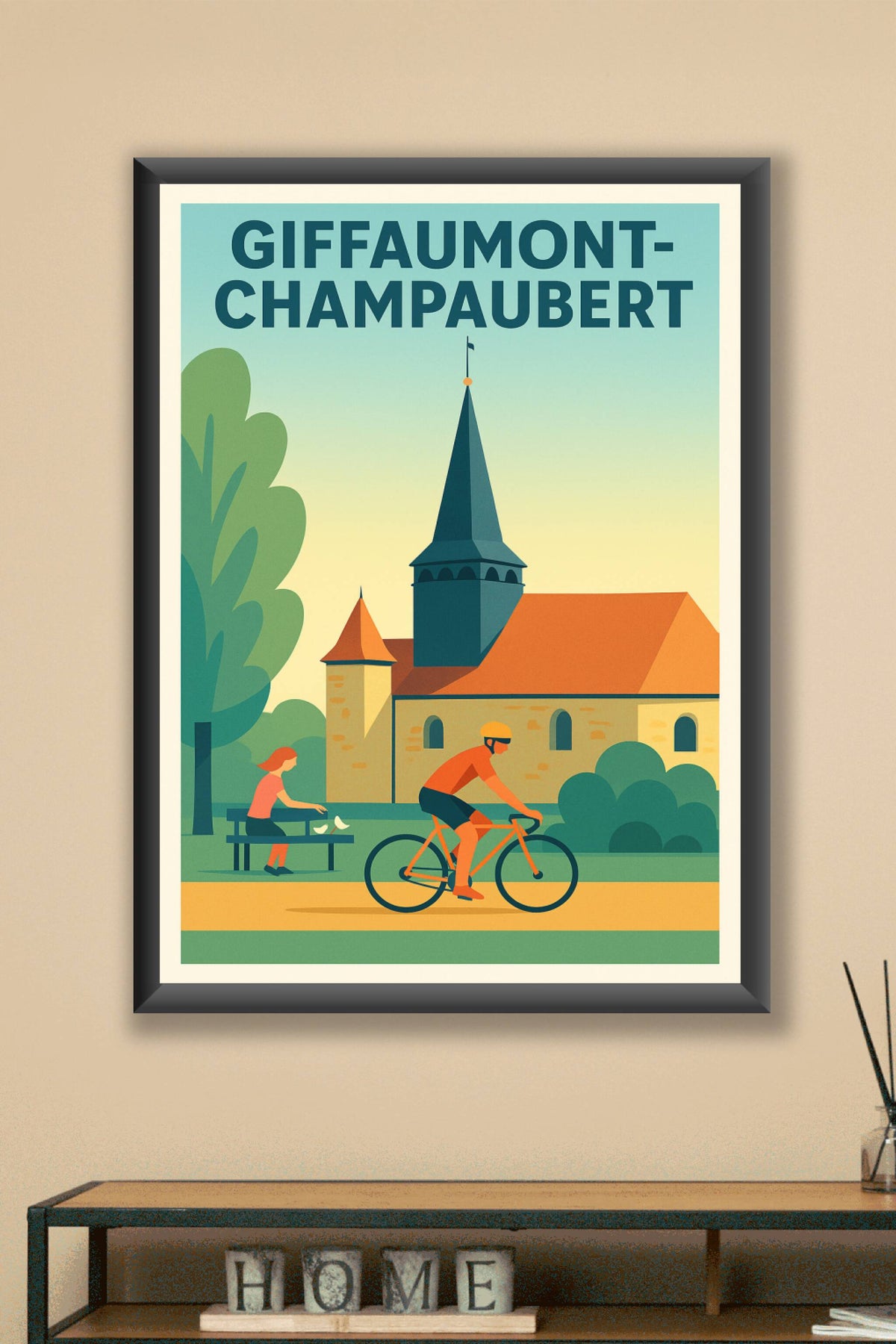Affiche Giffaumont-Champaubert — L'élégance champêtre à votre portée · poster d'art de Giffaumont-Champaubert