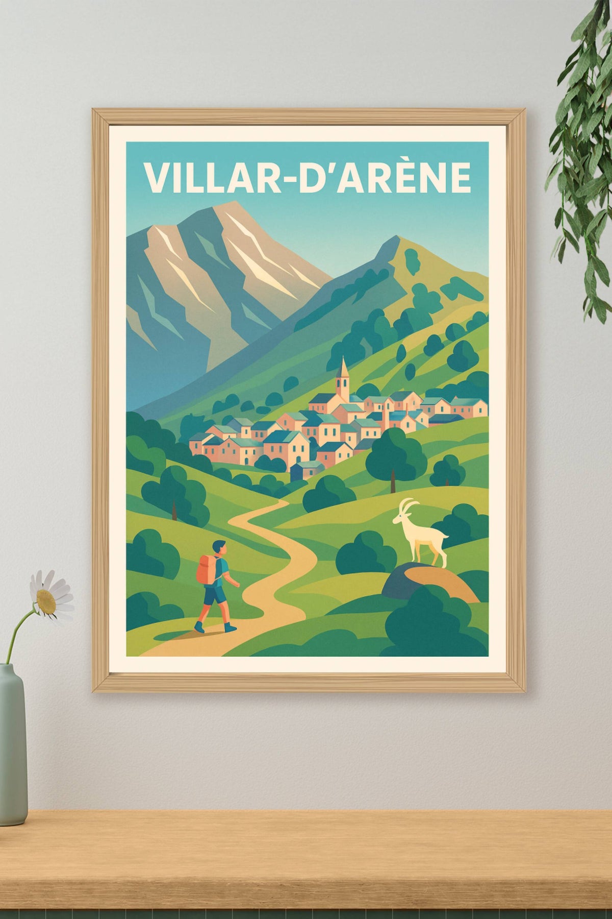 Affiche Villar-d'Arène — Escapade alpine au cœur des montagnes · poster d'art de Villar-d'Arène