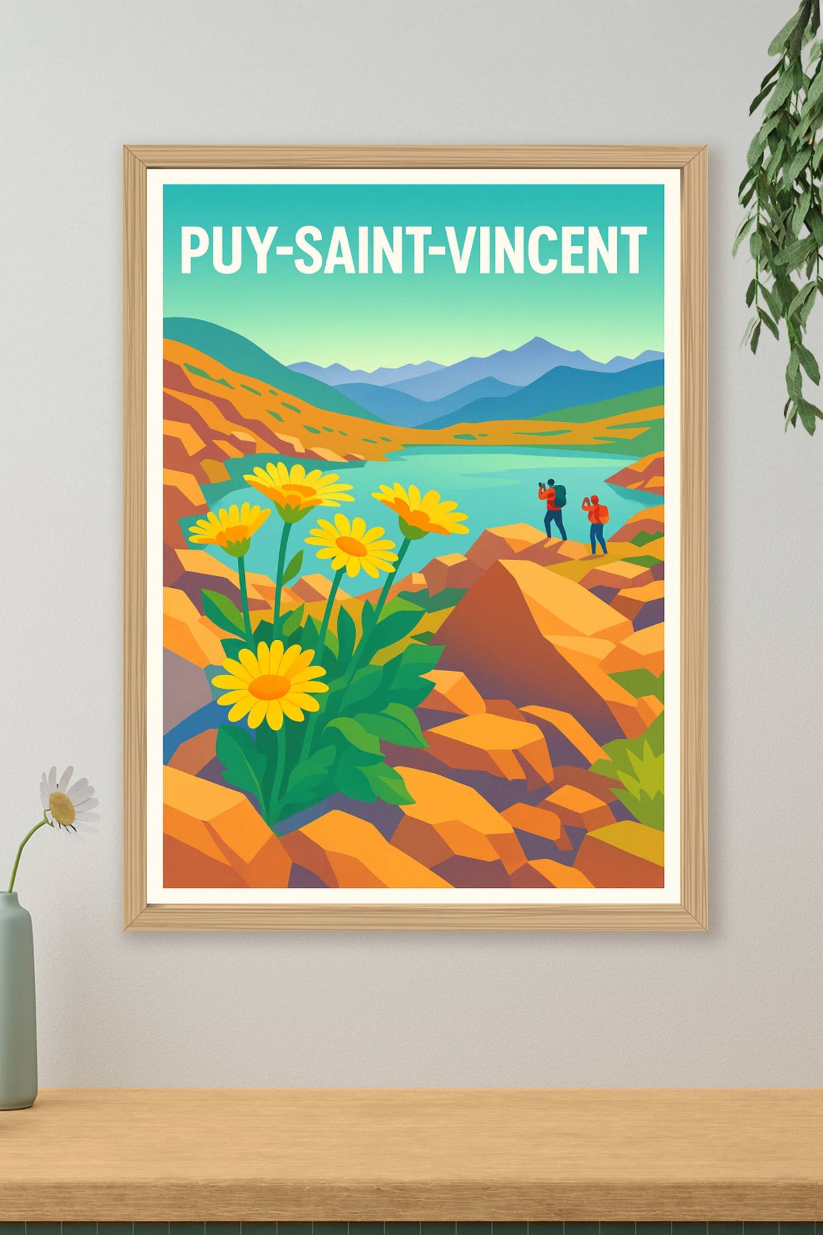 Affiche Puy-Saint-Vincent — L'évasion nature au cœur des Hautes-Alpes · poster d'art de Puy-Saint-Vincent