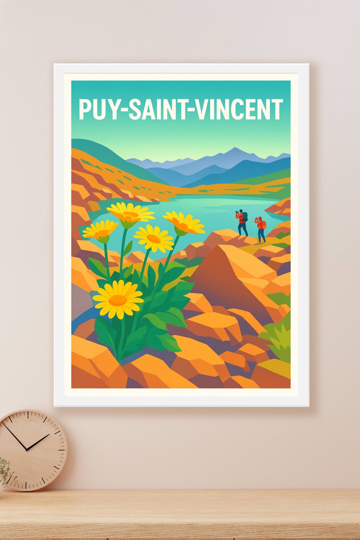 Affiche Puy-Saint-Vincent — L'évasion nature au cœur des Hautes-Alpes · poster d'art de Puy-Saint-Vincent