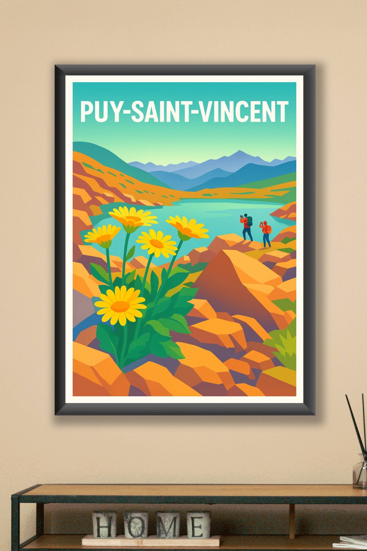 Affiche Puy-Saint-Vincent — L'évasion nature au cœur des Hautes-Alpes · poster d'art de Puy-Saint-Vincent