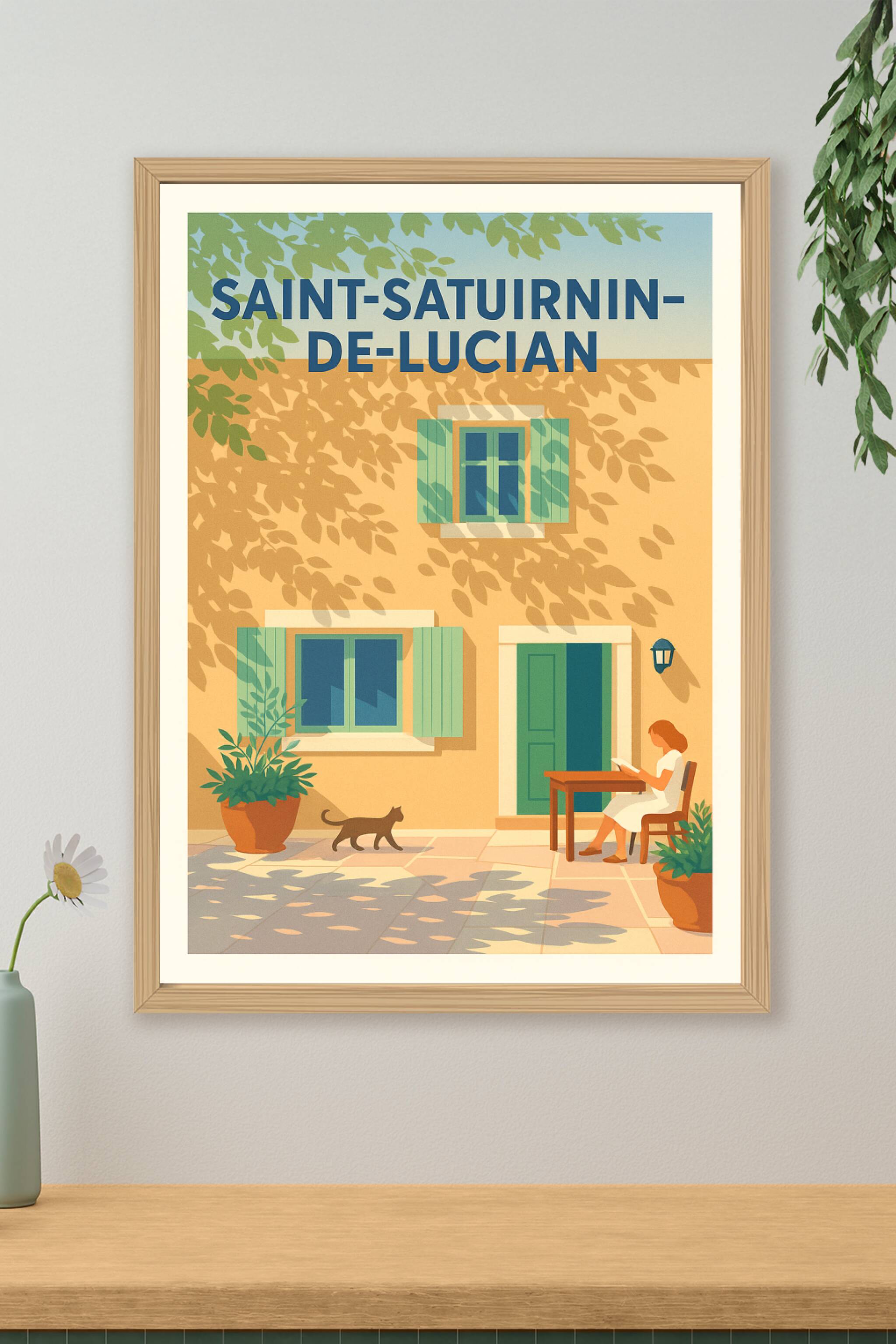 Affiche Puy-Sanières — Évasion nature au cœur des paysages alpins · poster d'art de Puy-Sanières
