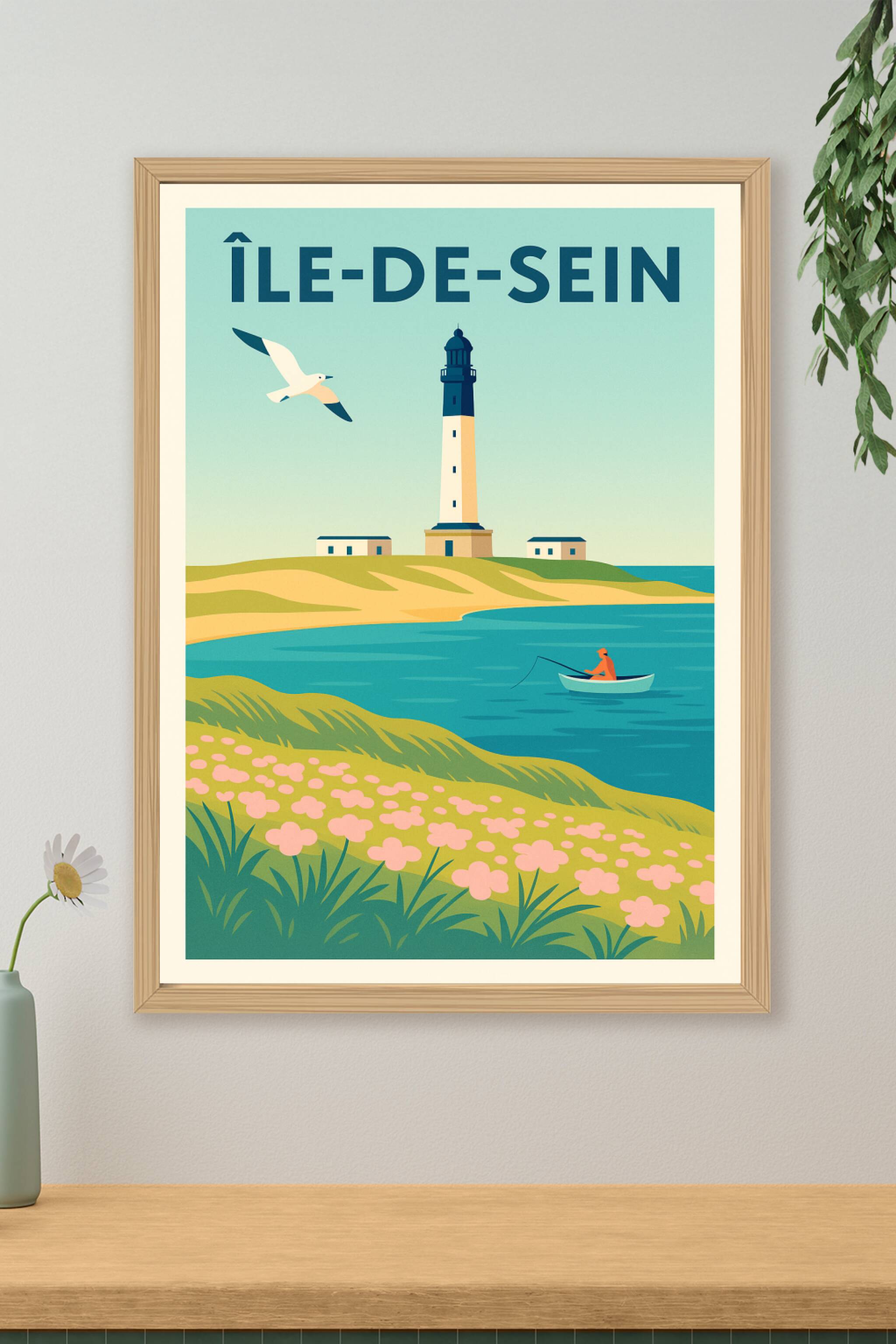 Affiche Île-de-Sein — Évasion et Sérénité Insulaire · poster d'art de Île-de-Sein