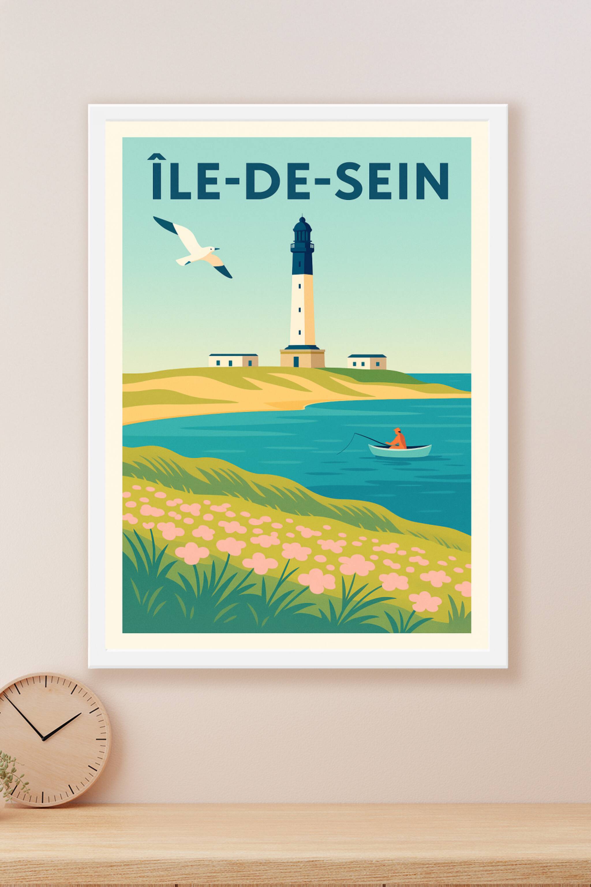 Affiche Île-de-Sein — Évasion et Sérénité Insulaire · poster d'art de Île-de-Sein