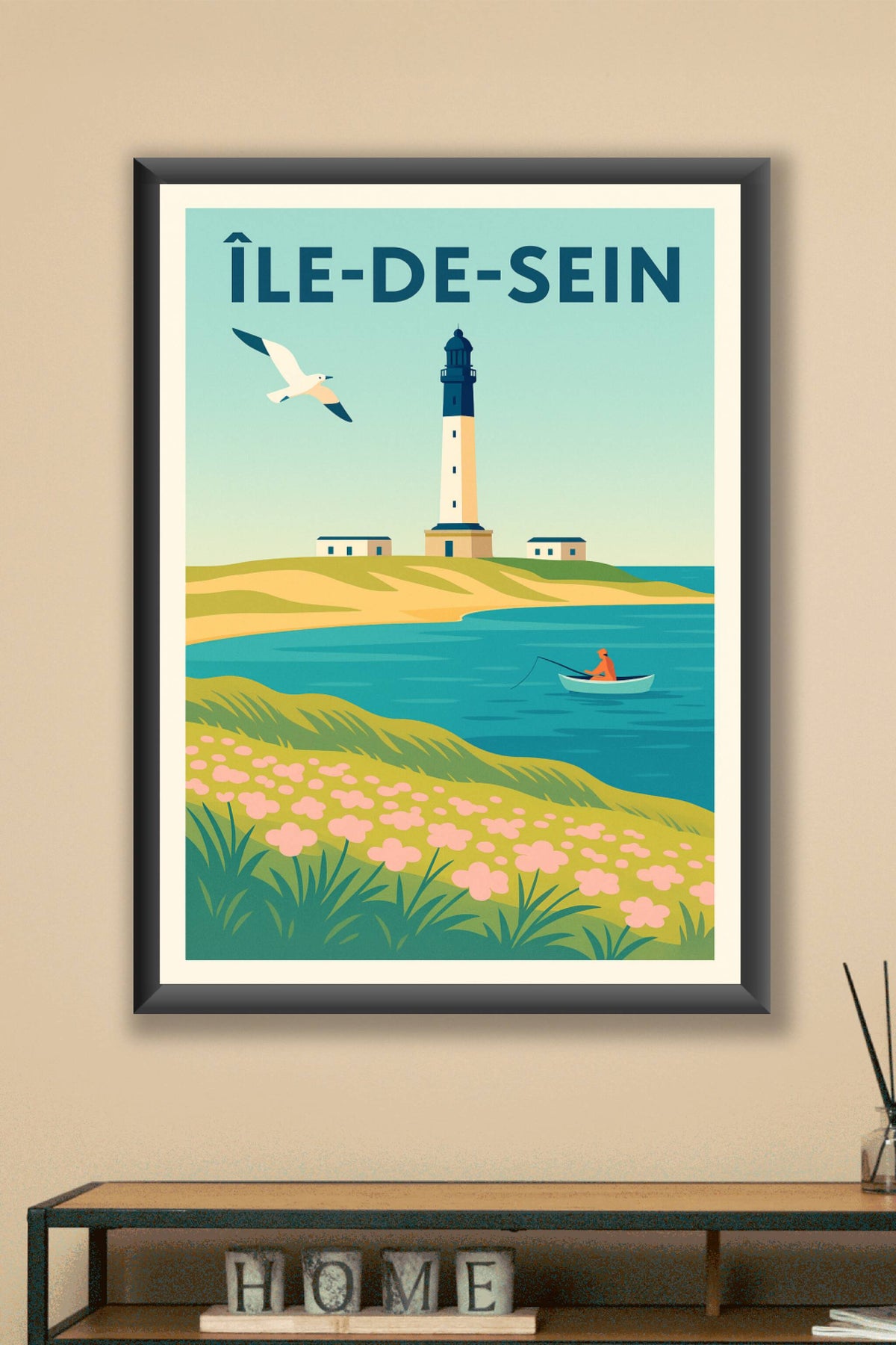 Affiche Île-de-Sein — Évasion et Sérénité Insulaire · poster d'art de Île-de-Sein