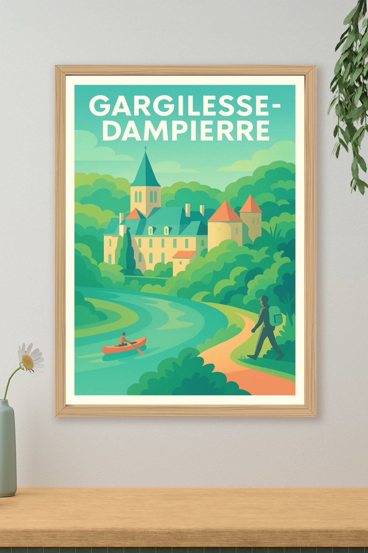 Affiche Gargilesse-Dampierre — Évasion au cœur de la nature · poster d'art de Gargilesse-Dampierre