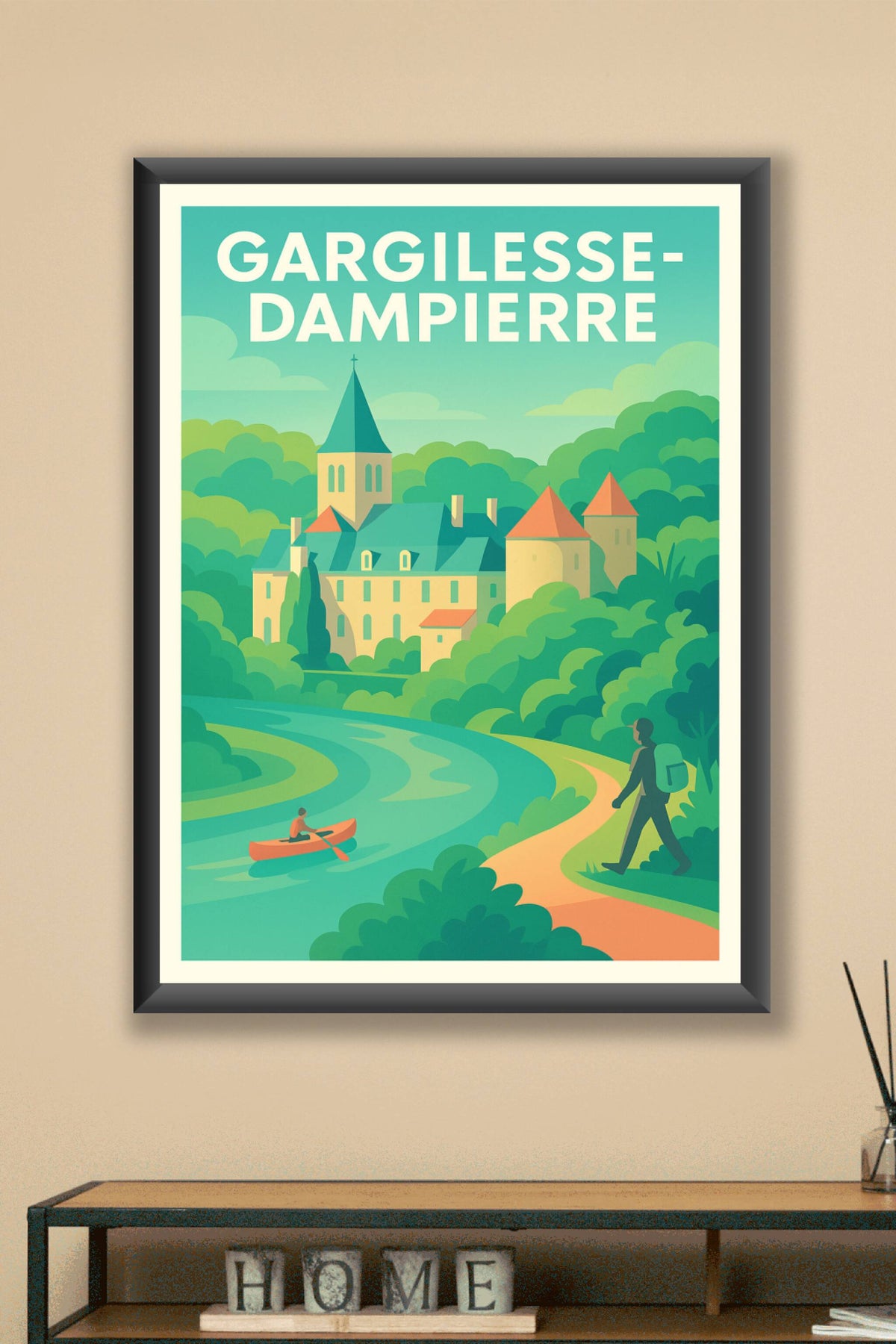Affiche Gargilesse-Dampierre — Évasion au cœur de la nature · poster d'art de Gargilesse-Dampierre