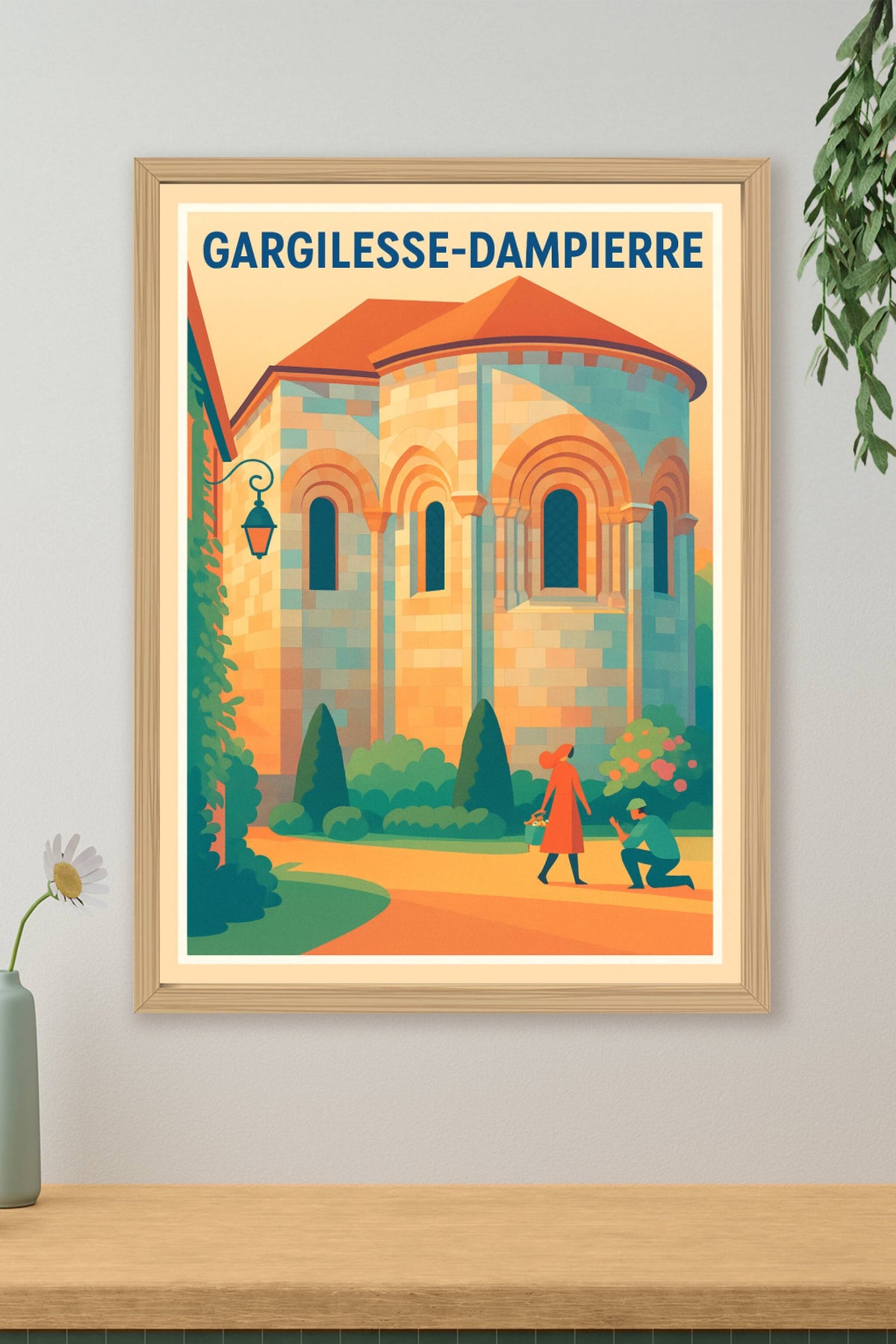 Affiche Gargilesse-Dampierre — Charme et sérénité en Berry · poster d'art de Gargilesse-Dampierre