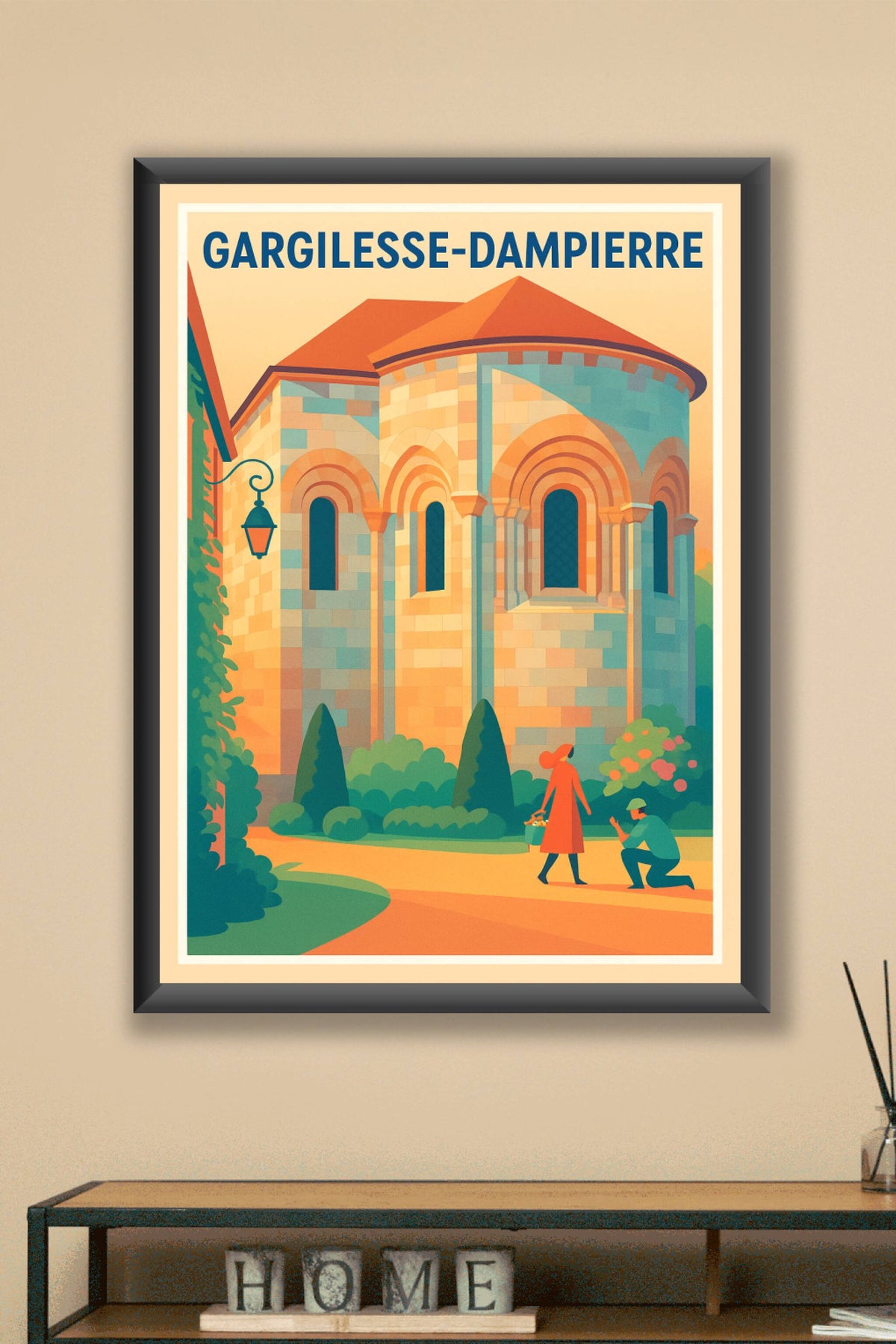 Affiche Gargilesse-Dampierre — Charme et sérénité en Berry · poster d'art de Gargilesse-Dampierre