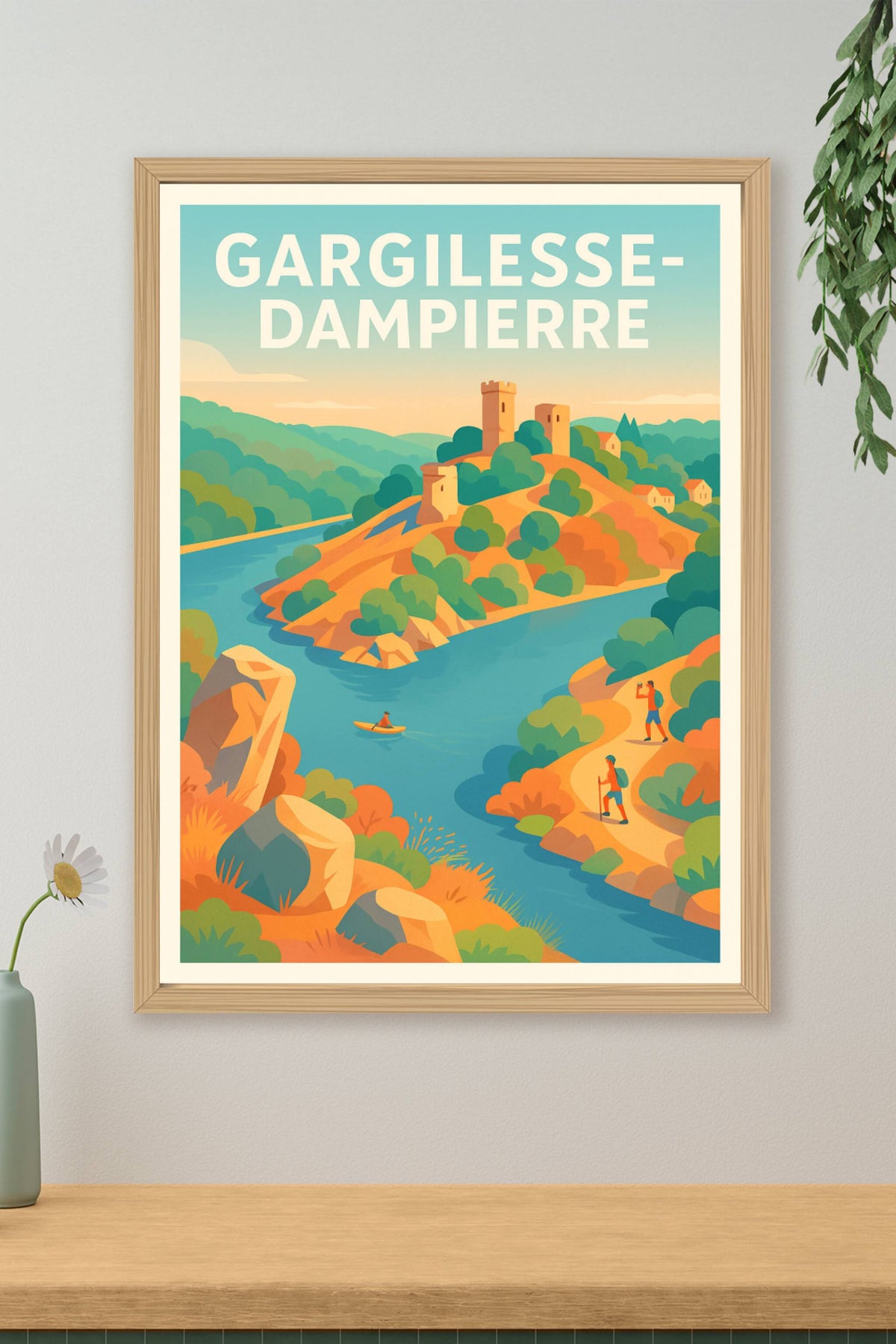Affiche Gargilesse-Dampierre — Escapade bucolique au cœur de la nature · poster d'art de Gargilesse-Dampierre