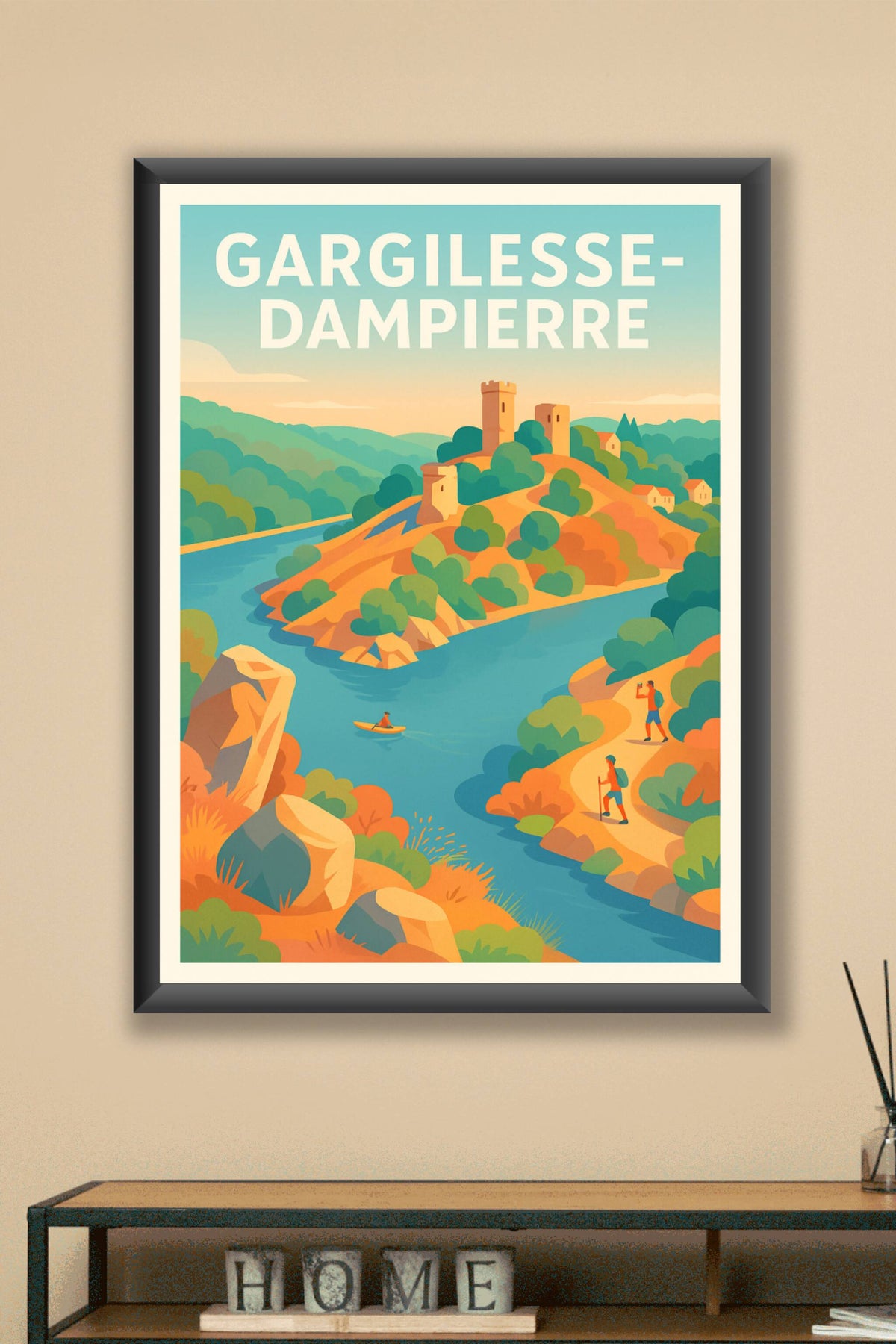 Affiche Gargilesse-Dampierre — Escapade bucolique au cœur de la nature · poster d'art de Gargilesse-Dampierre