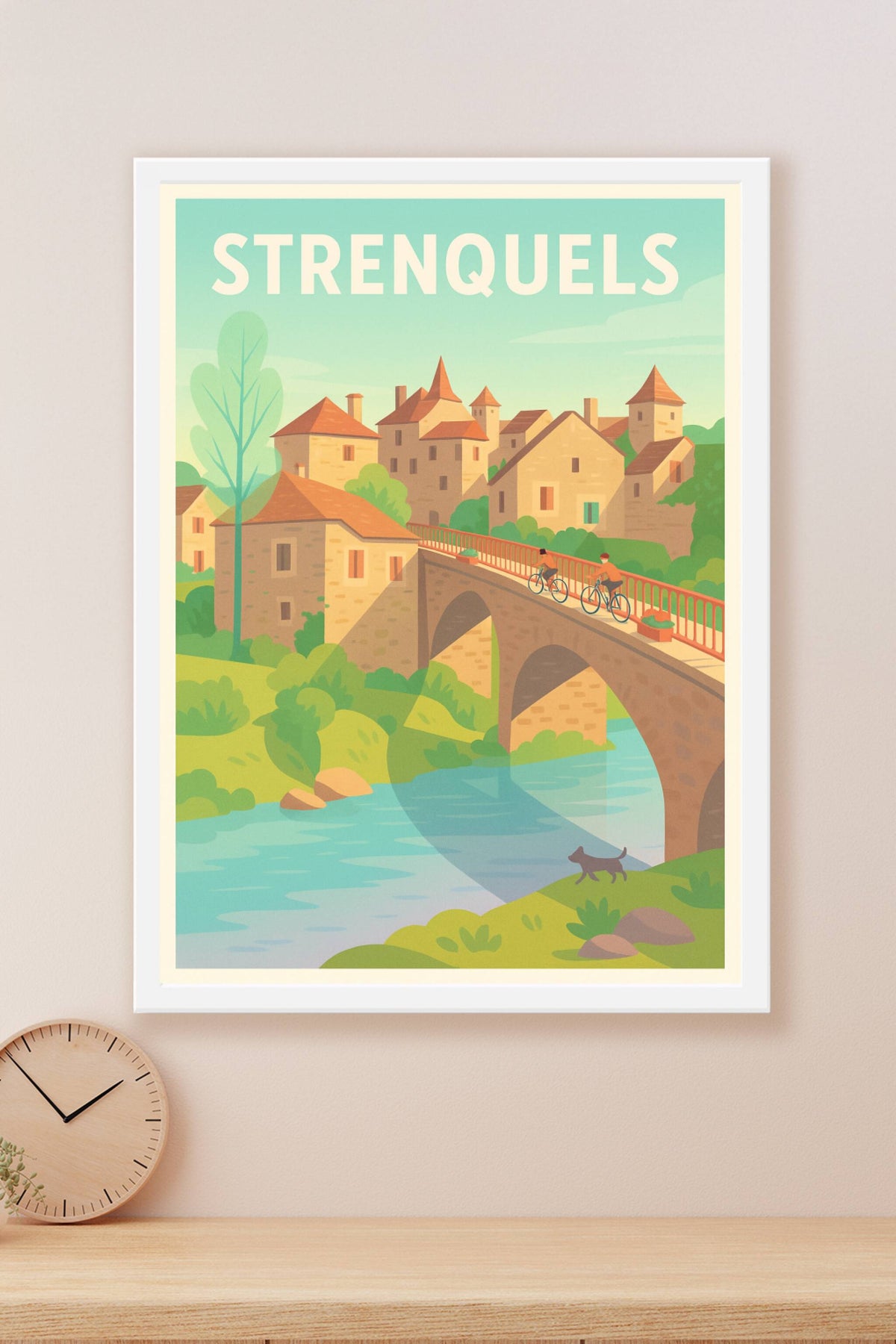 Affiche Strenquels — Charme bucolique au fil de la rivière · poster d'art de Strenquels
