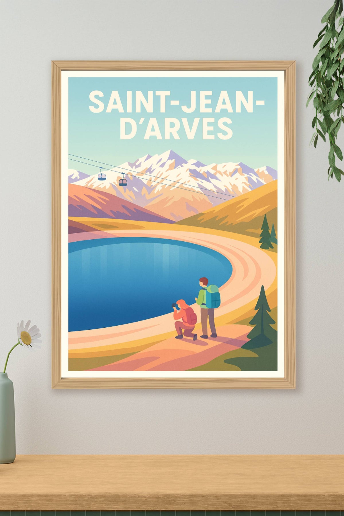 Affiche Saint-Jean-d'Arves — Évasion au cœur des Alpes majestueuses · poster d'art de Saint-Jean-d'Arves