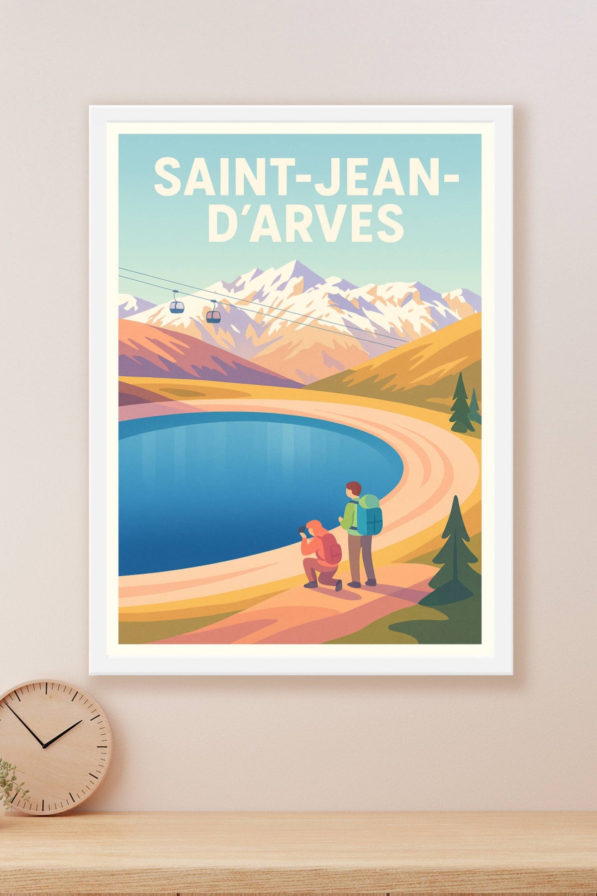 Affiche Saint-Jean-d'Arves — Évasion au cœur des Alpes majestueuses · poster d'art de Saint-Jean-d'Arves