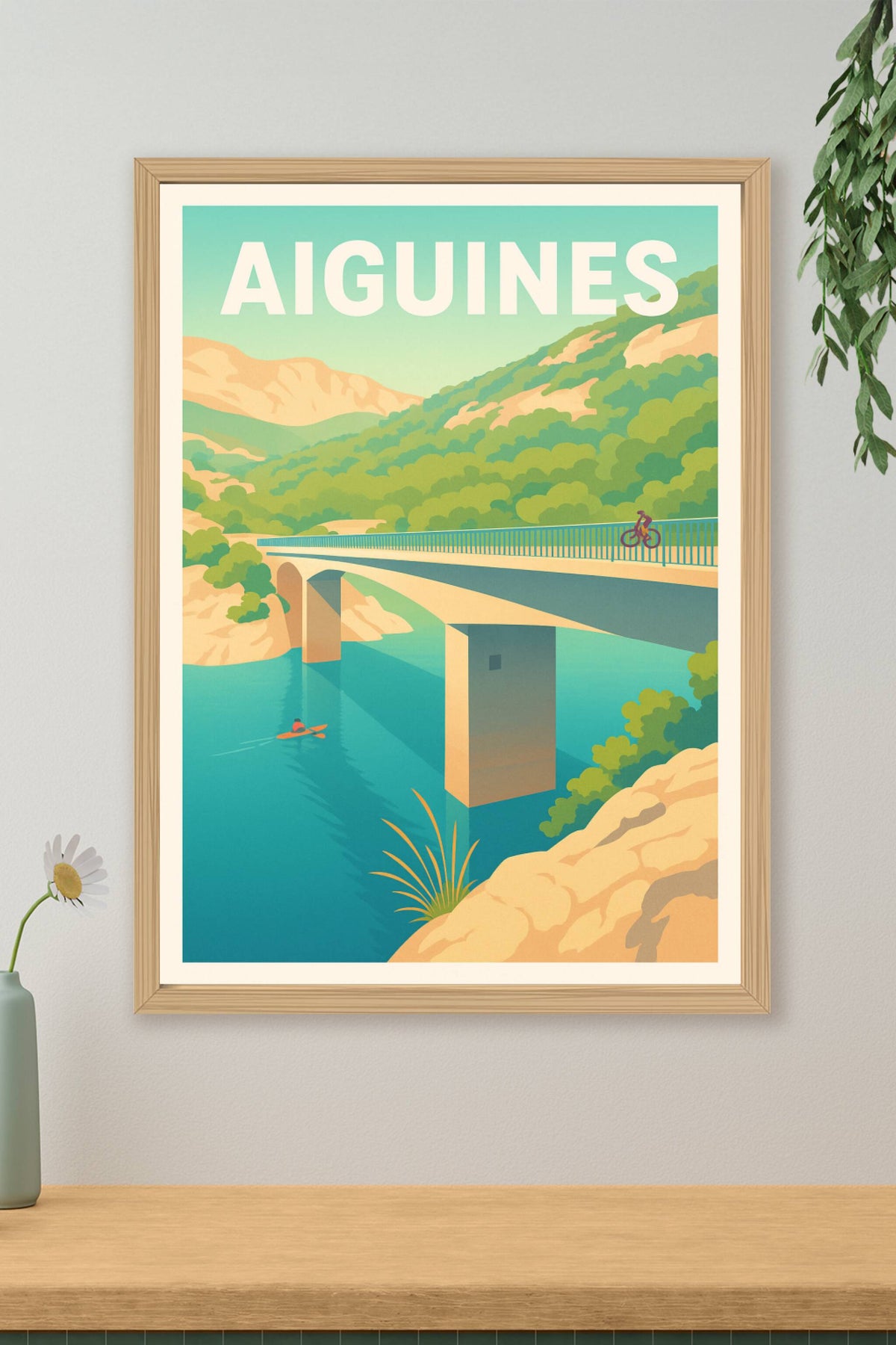 Affiche Aiguines — Échappée nature en Provence · poster d'art de Aiguines