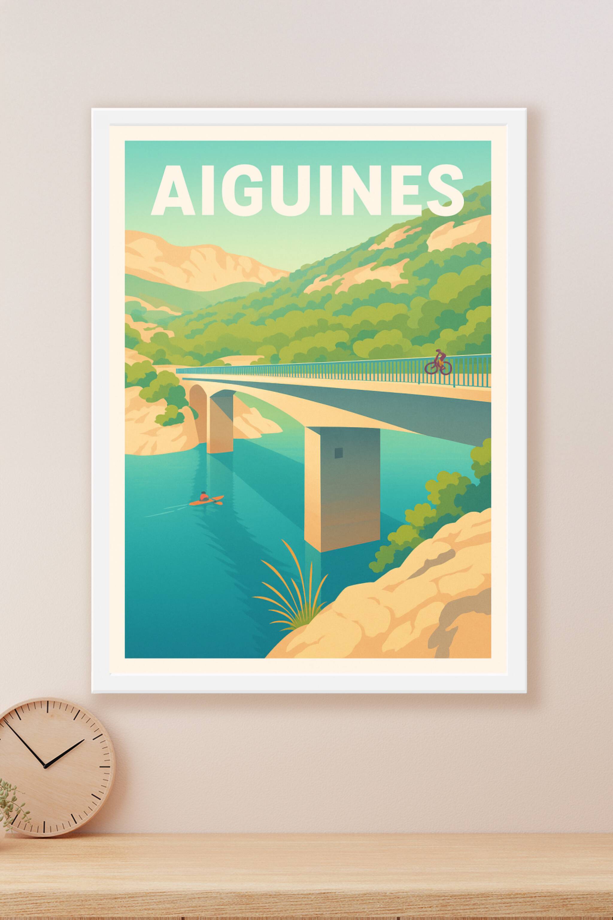 Affiche Aiguines — Échappée nature en Provence · poster d'art de Aiguines