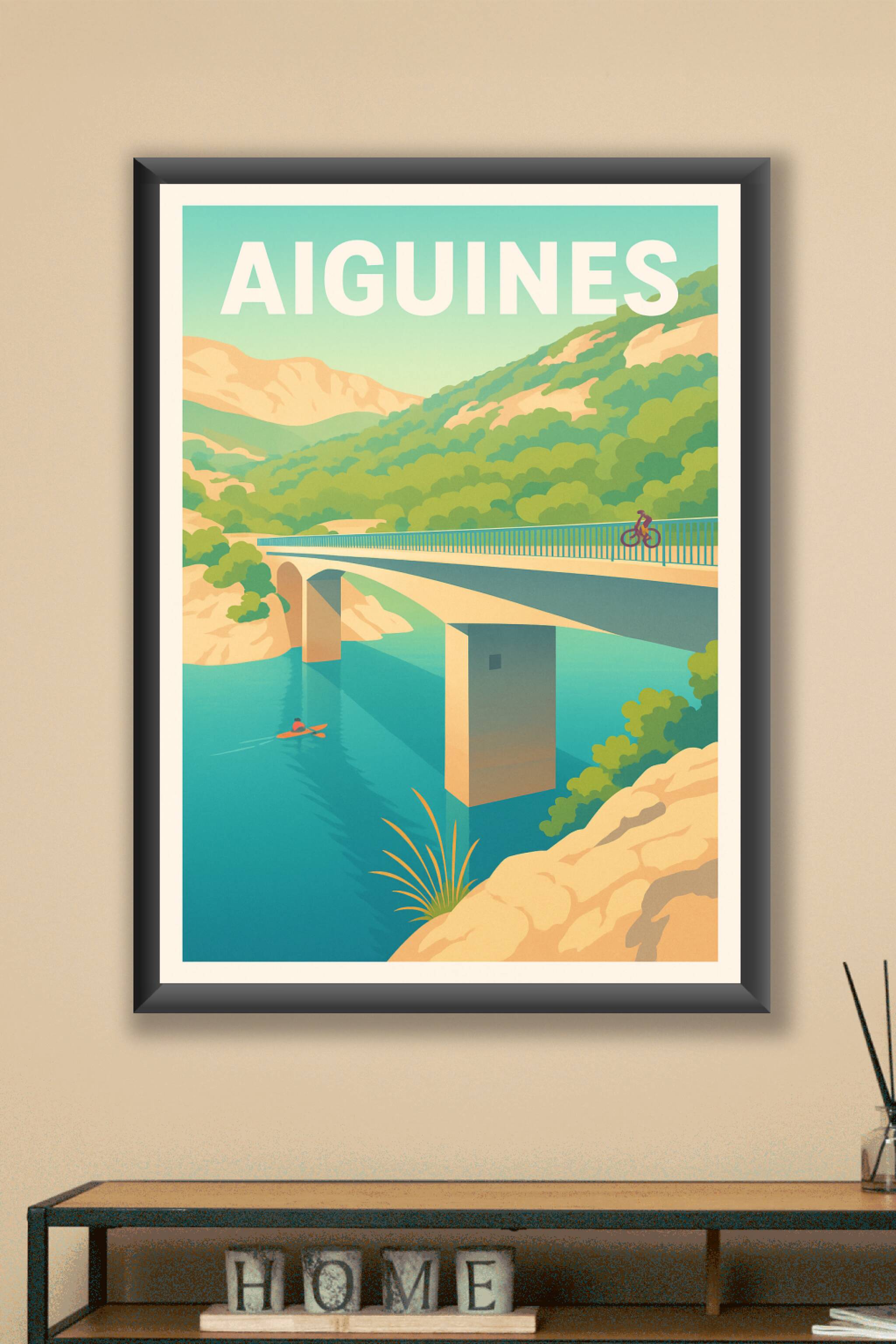 Affiche Aiguines — Échappée nature en Provence · poster d'art de Aiguines