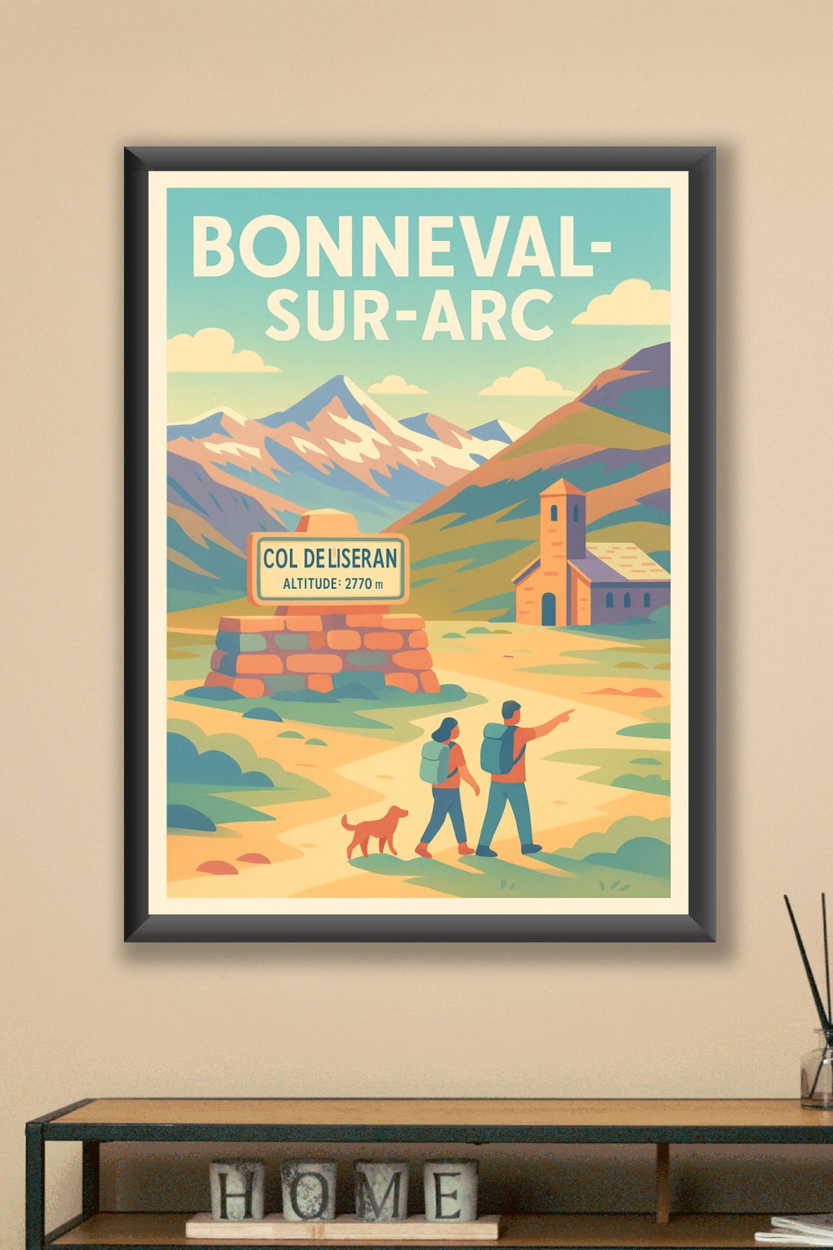 Affiche Bonneval-sur-Arc — Évasion au cœur des montagnes alpines · poster d'art de Bonneval-sur-Arc
