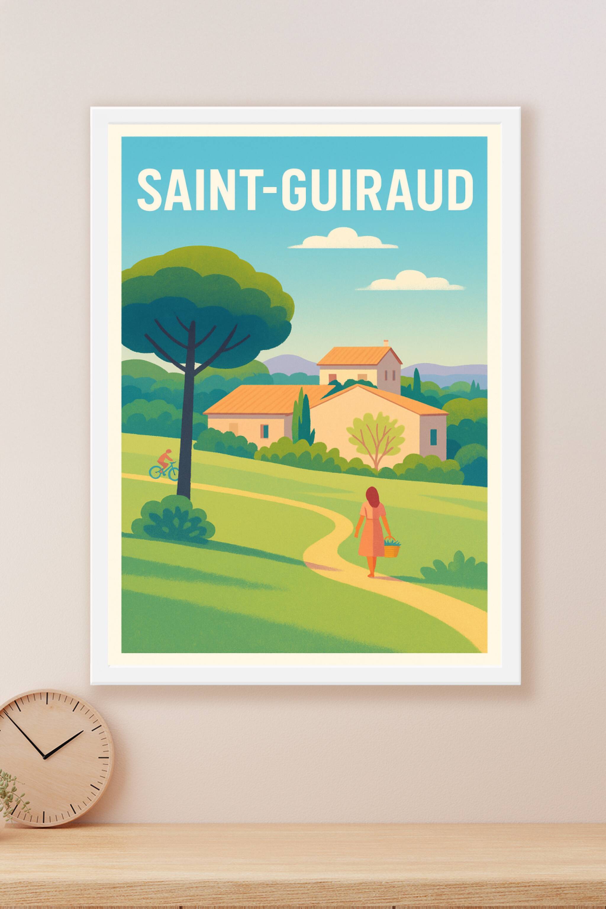 Affiche Saint-Guiraud — La douce promenade bucolique · poster d'art de Saint-Guiraud