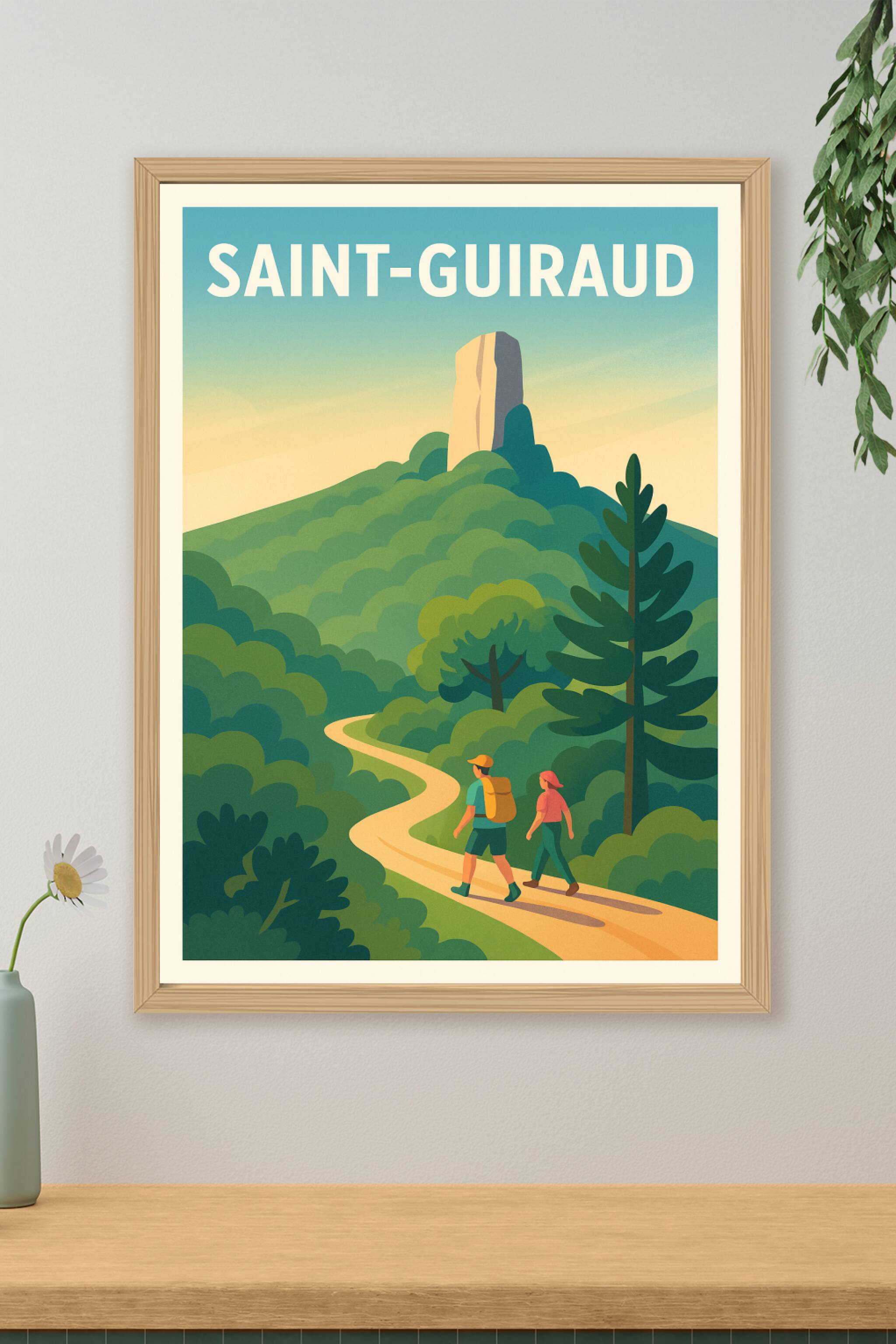 Affiche Saint-Guiraud — Escapade nature et aventure en plein cœur des paysages méridionaux · poster d'art de Saint-Guiraud