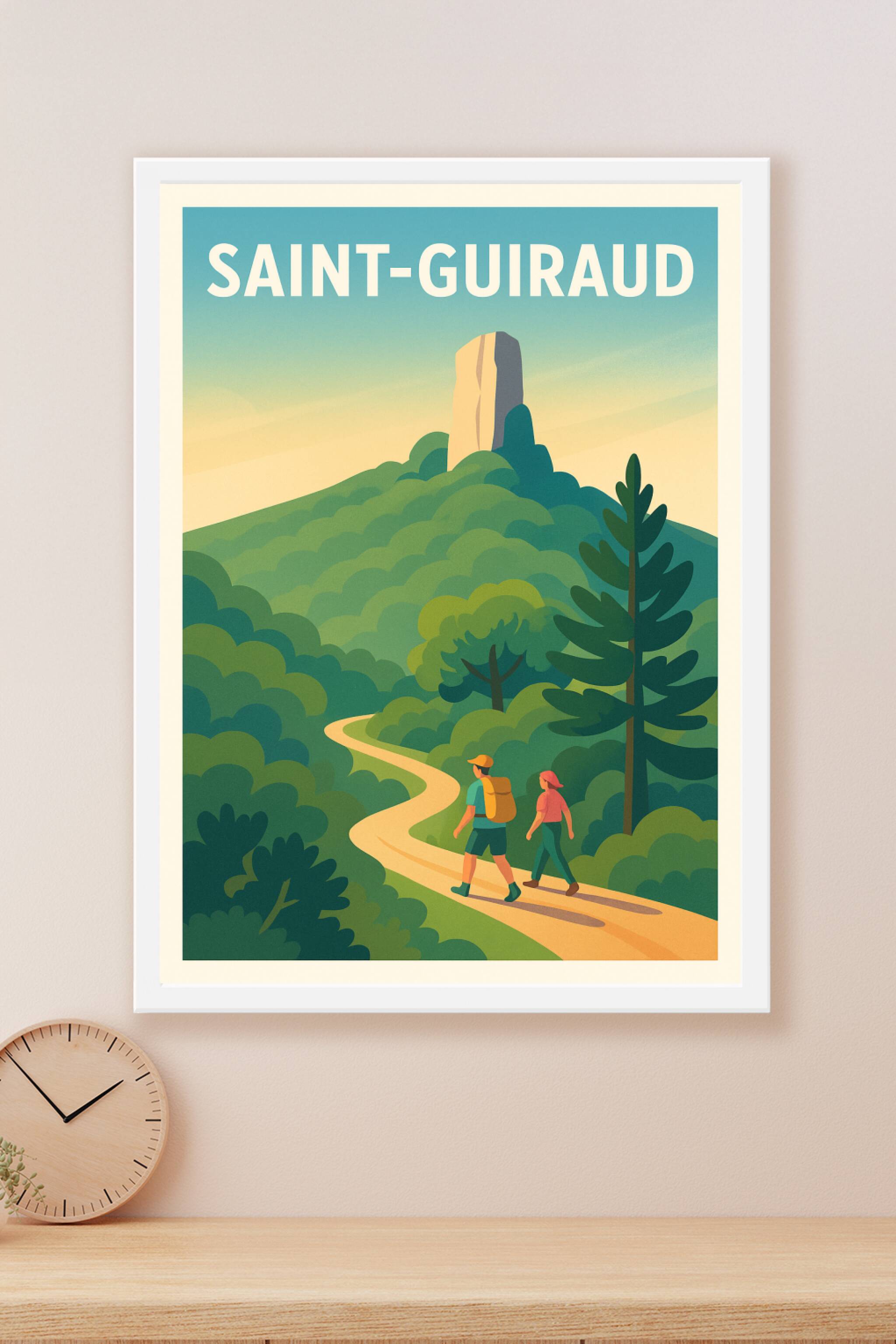 Affiche Saint-Guiraud — Escapade nature et aventure en plein cœur des paysages méridionaux · poster d'art de Saint-Guiraud