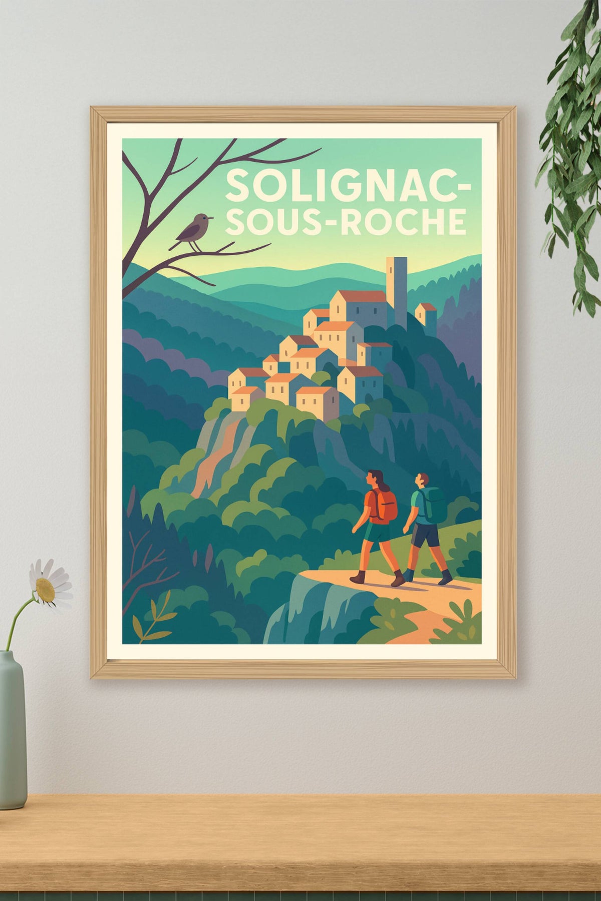 Affiche Solignac-sous-Roche — L'escapade nature au cœur du Vercors · poster d'art de Solignac-sous-Roche