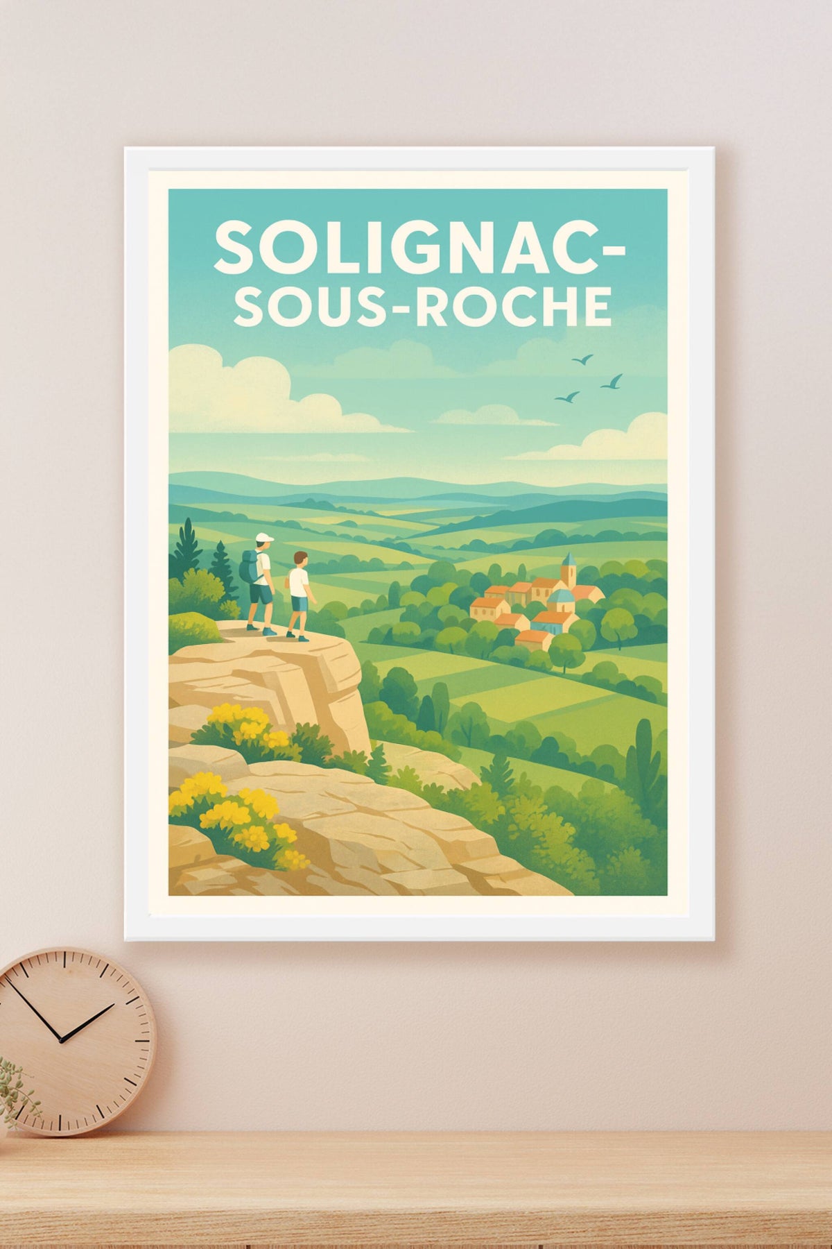 Affiche Solignac-sous-Roche — Évasion nature et panoramas d'exception · poster d'art de Solignac-sous-Roche