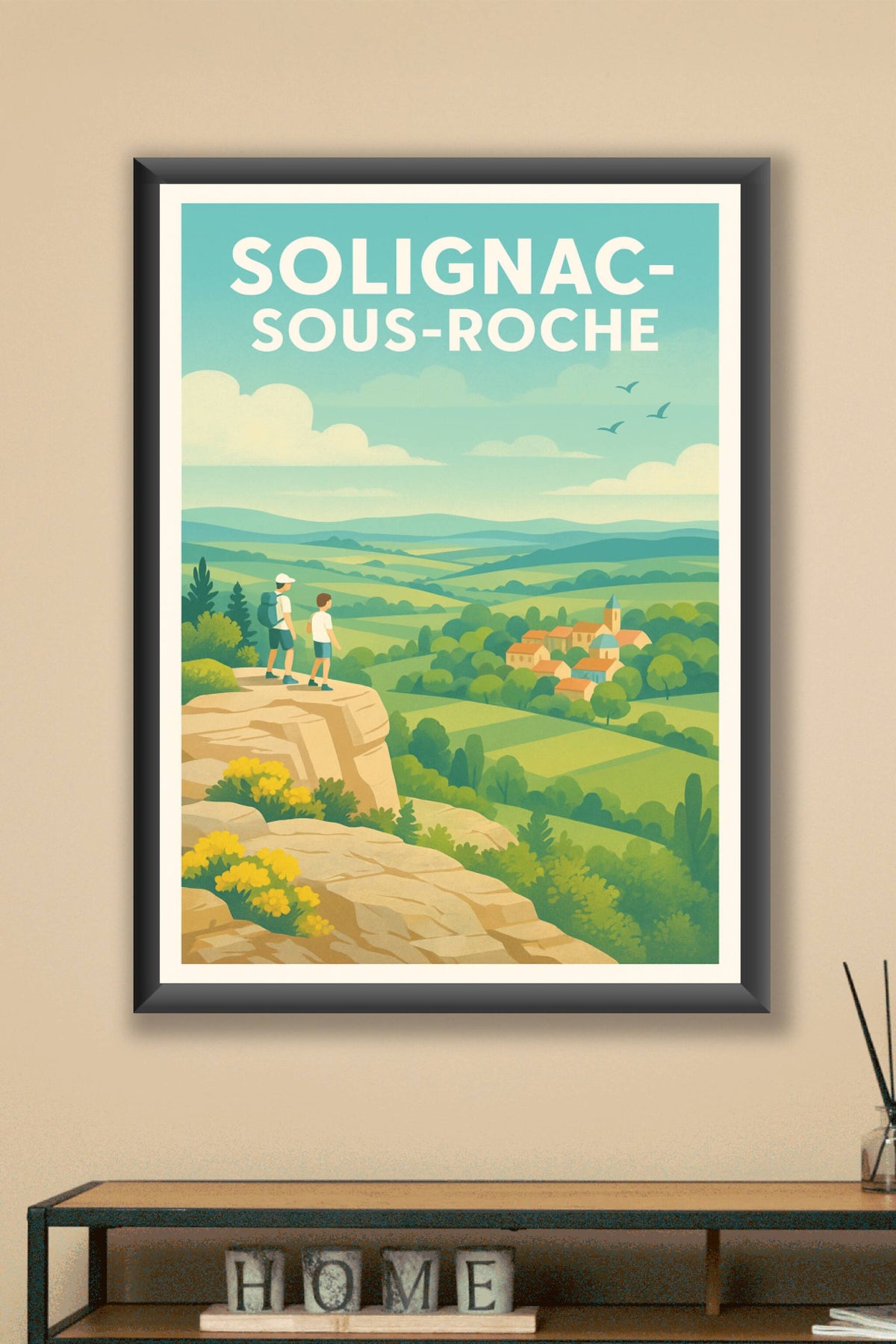 Affiche Solignac-sous-Roche — Évasion nature et panoramas d'exception · poster d'art de Solignac-sous-Roche
