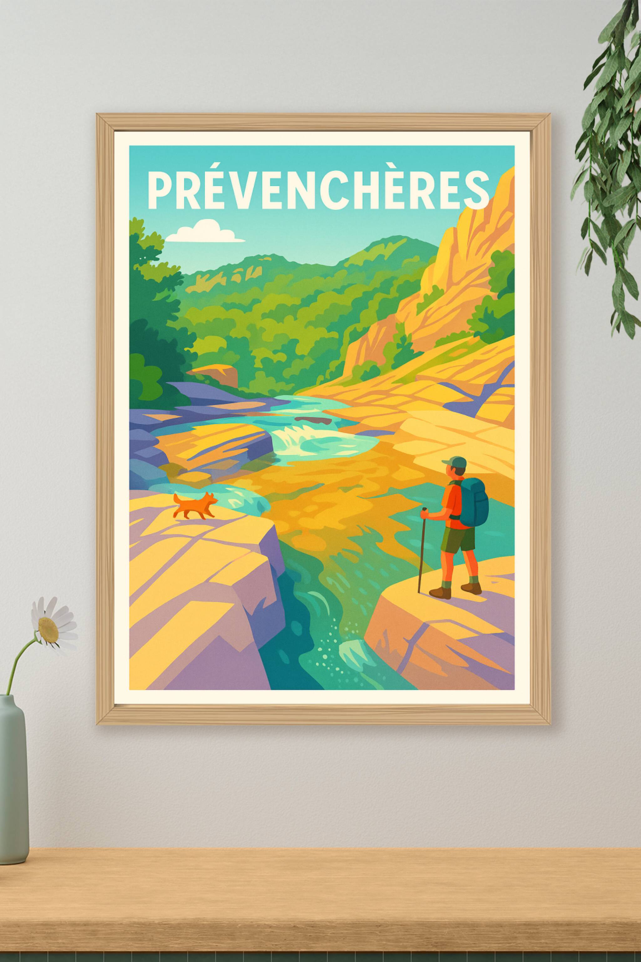 Affiche de Prévenchères - Invitation à l'évasion en pleine nature