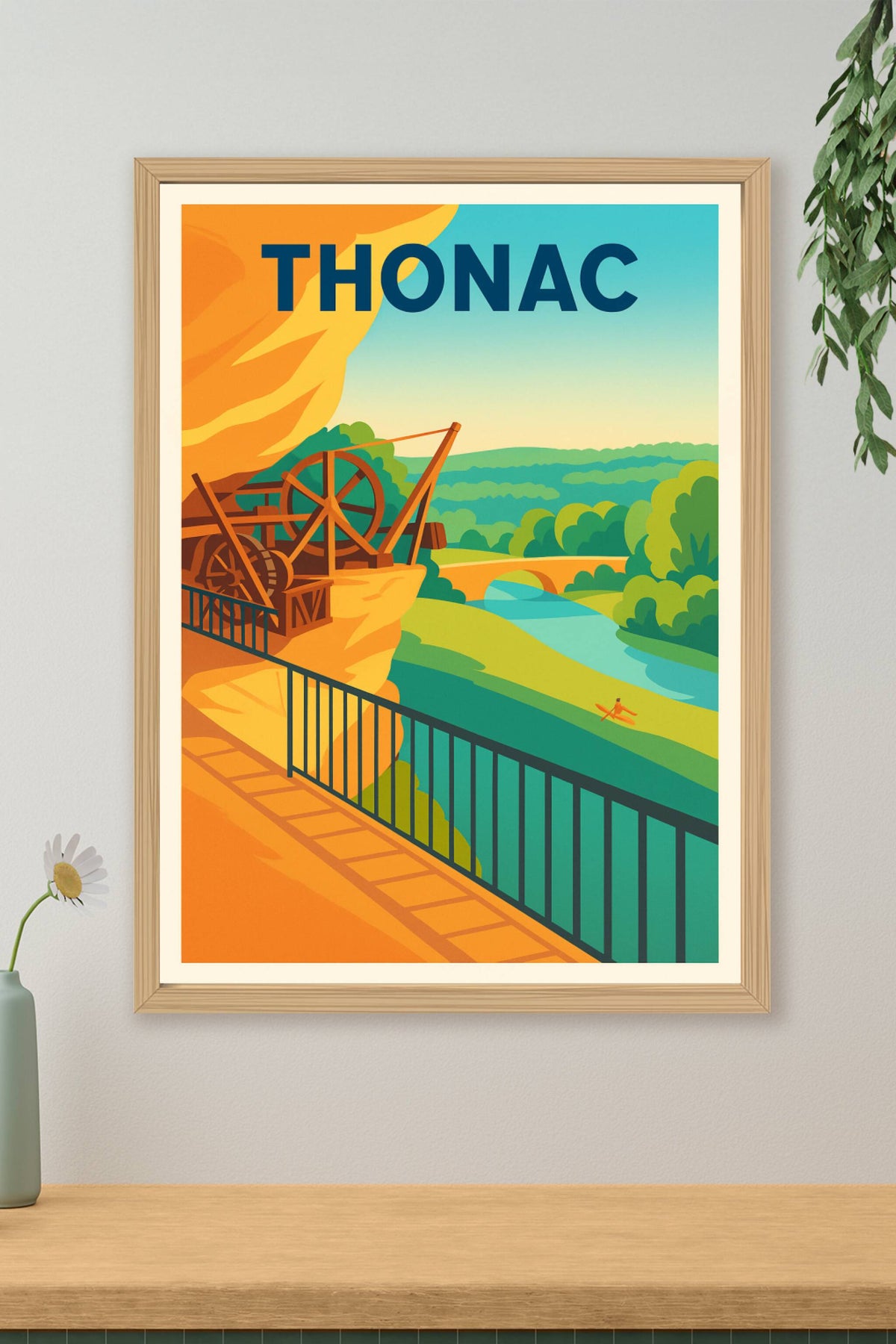 Affiche Thonac — L'élégance nature au fil de l'eau · poster d'art de Thonac