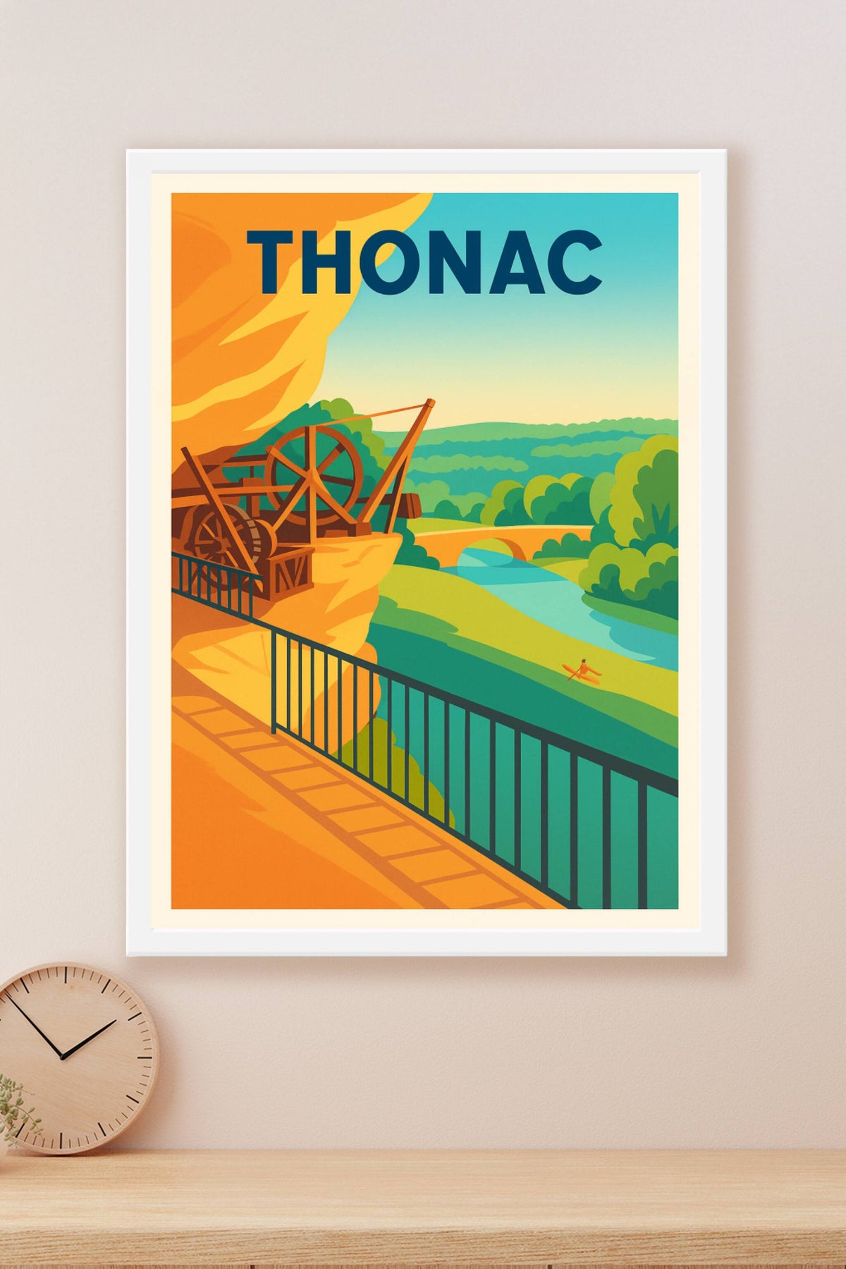 Affiche Thonac — L'élégance nature au fil de l'eau · poster d'art de Thonac