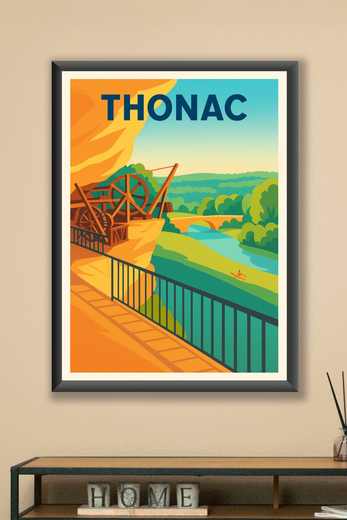 Affiche Thonac — L'élégance nature au fil de l'eau · poster d'art de Thonac