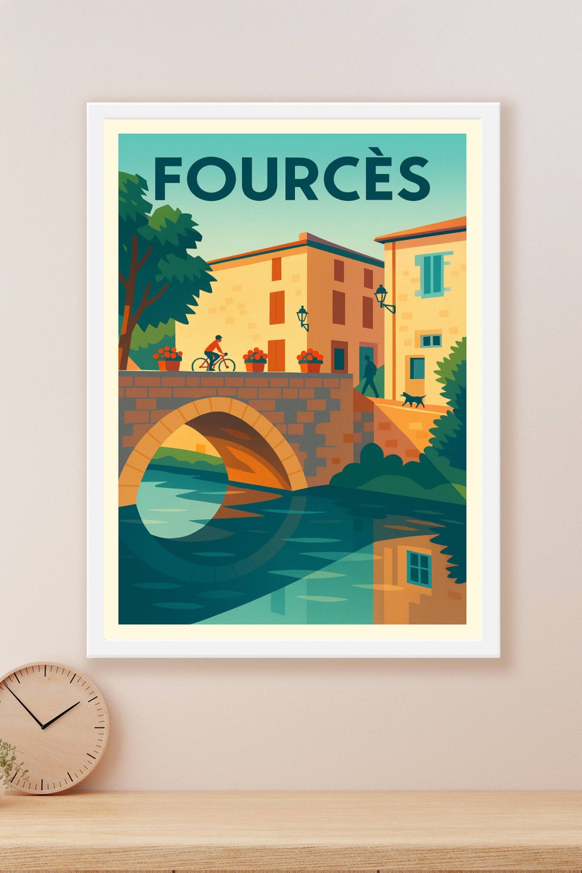 Affiche Fourcès — Charme et sérénité au cœur du village · poster d'art de Fourcès