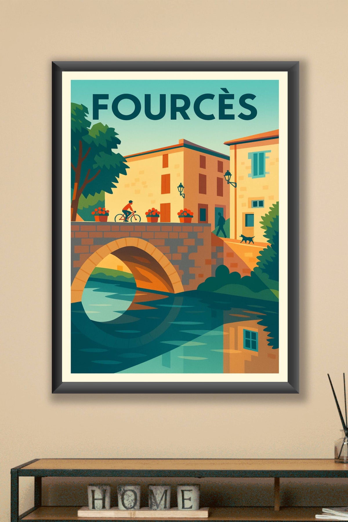 Affiche Fourcès — Charme et sérénité au cœur du village · poster d'art de Fourcès