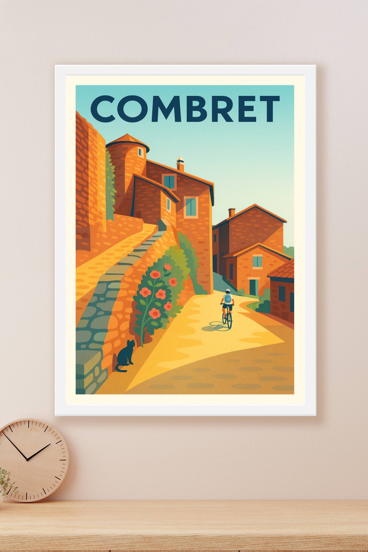 Affiche Combret — Charme et douceur d'un village ensoleillé · poster d'art de Combret