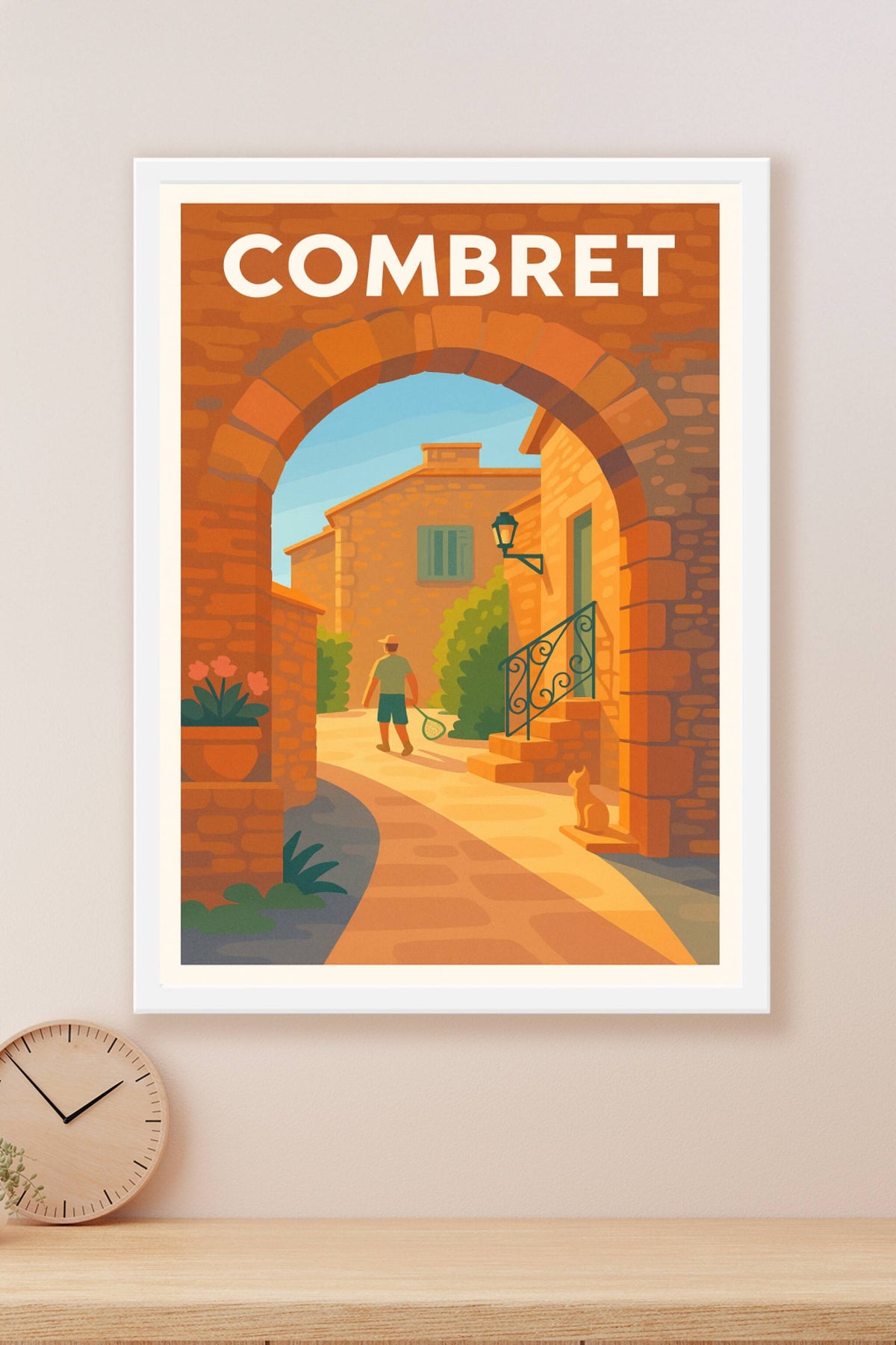 Affiche Combret — Charme et douceur du village ensoleillé · poster d'art de Combret