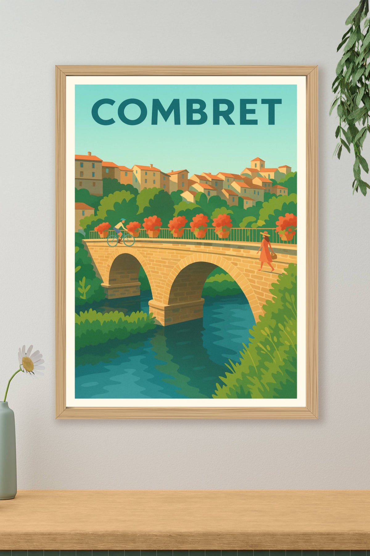 Affiche Combret — Charme et sérénité au fil de la rivière · poster d'art de Combret