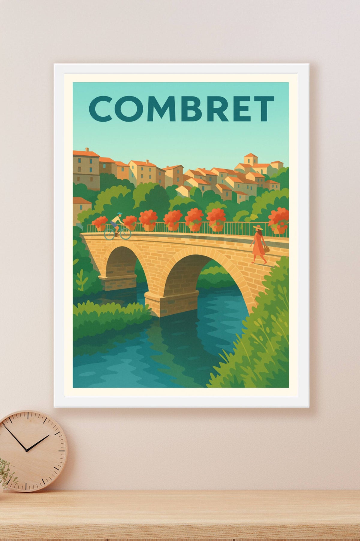 Affiche Combret — Charme et sérénité au fil de la rivière · poster d'art de Combret
