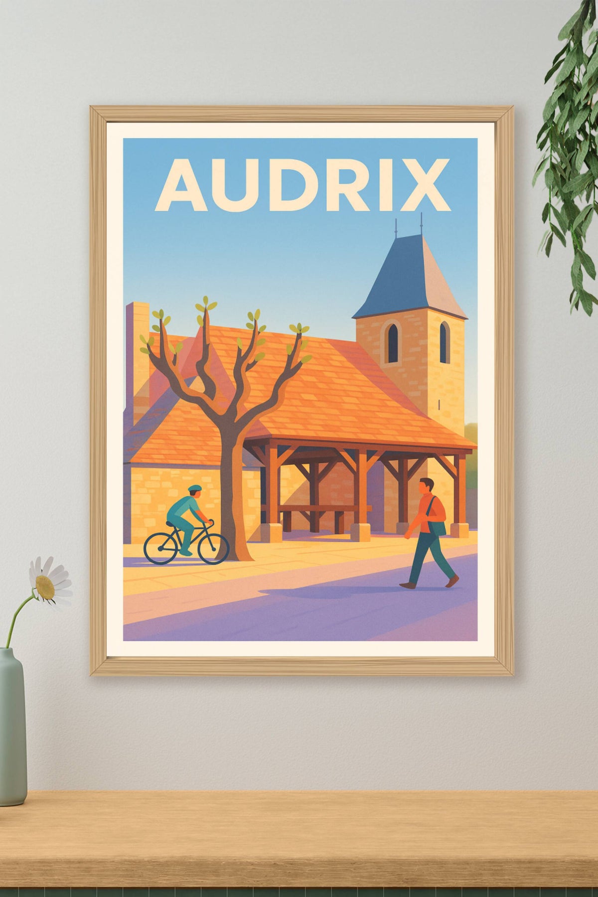 Affiche Audrix — Charme et Sérénité d’un Village Périgourdin · poster d'art de Audrix