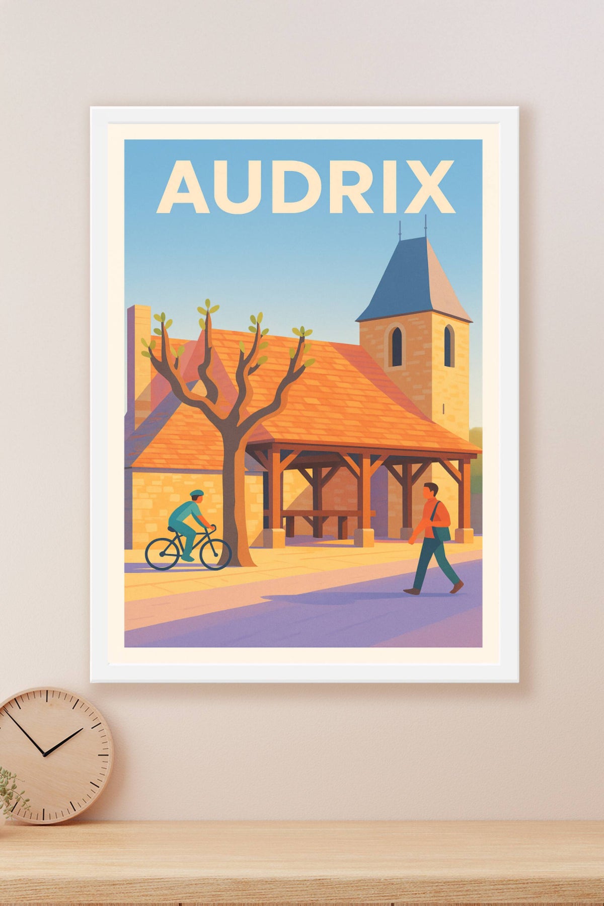 Affiche Audrix — Charme et Sérénité d’un Village Périgourdin · poster d'art de Audrix