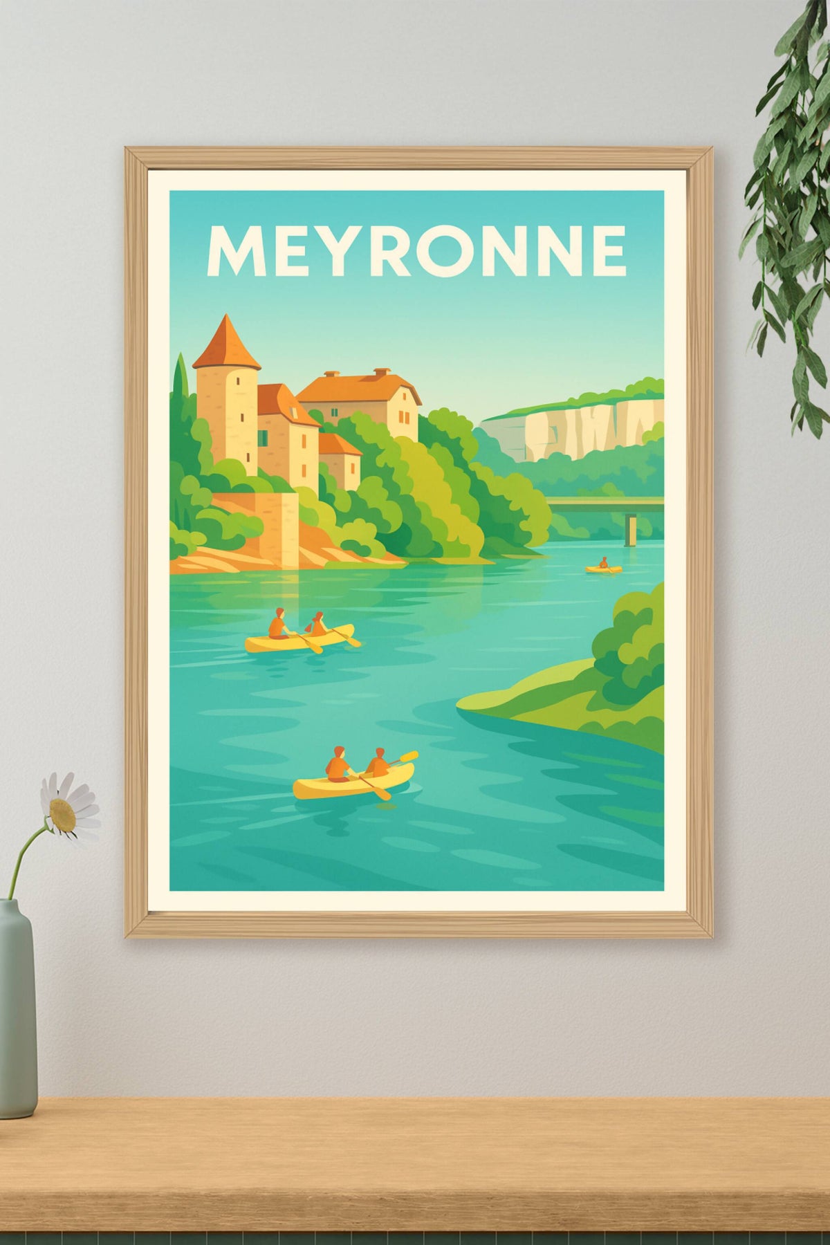 Affiche Meyronne — Évasion au fil de l'eau · poster d'art de Meyronne
